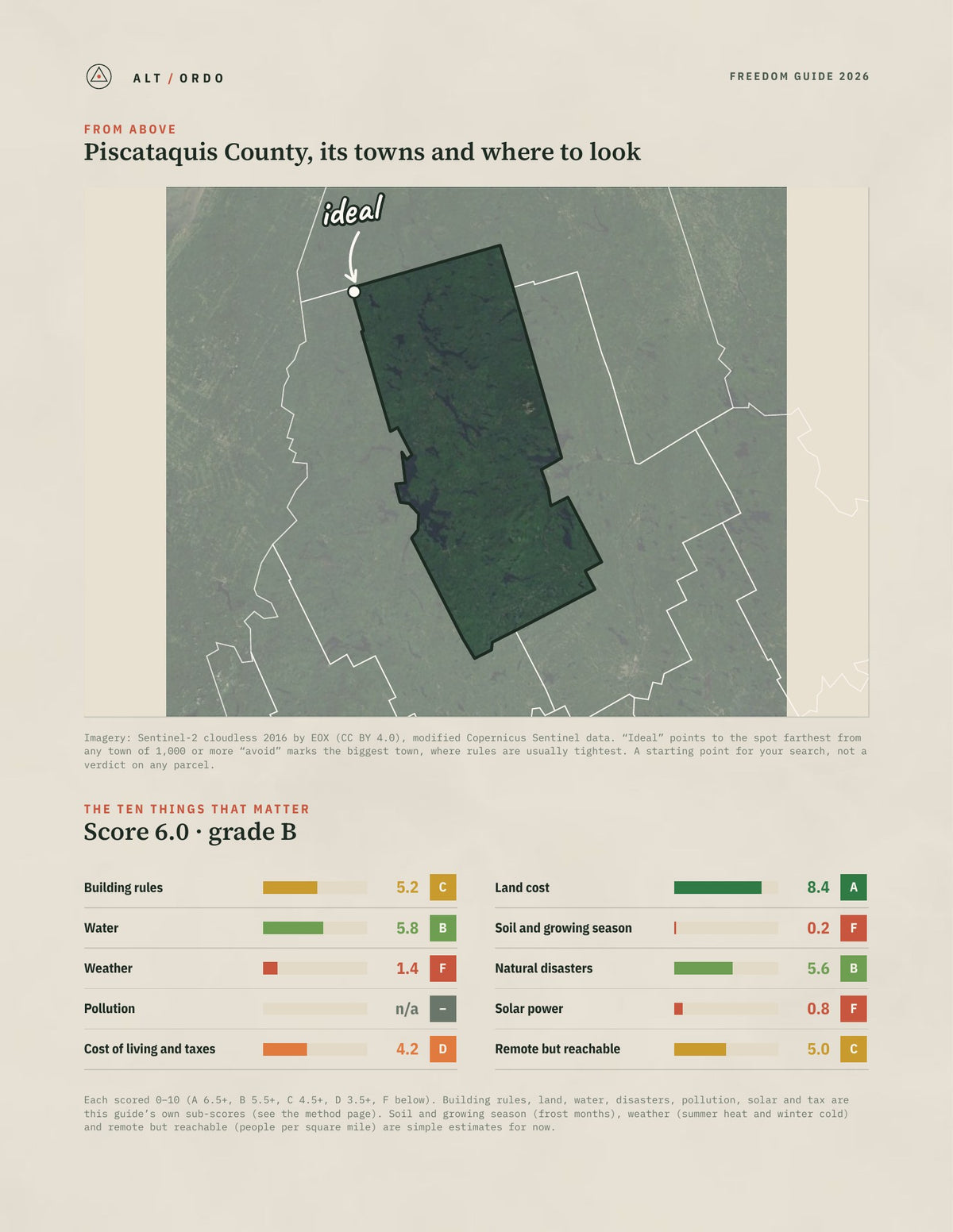 Piscataquis County, Maine Off-Grid Guide 2026 from above