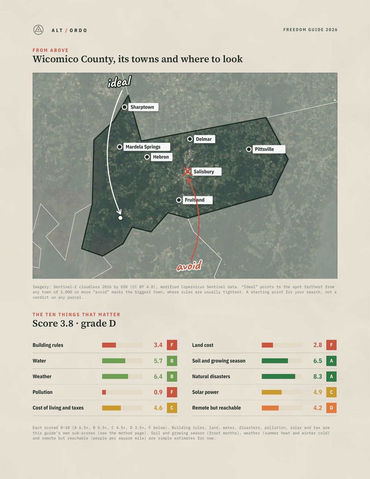 Wicomico County, Maryland Off-Grid Guide 2026 from above