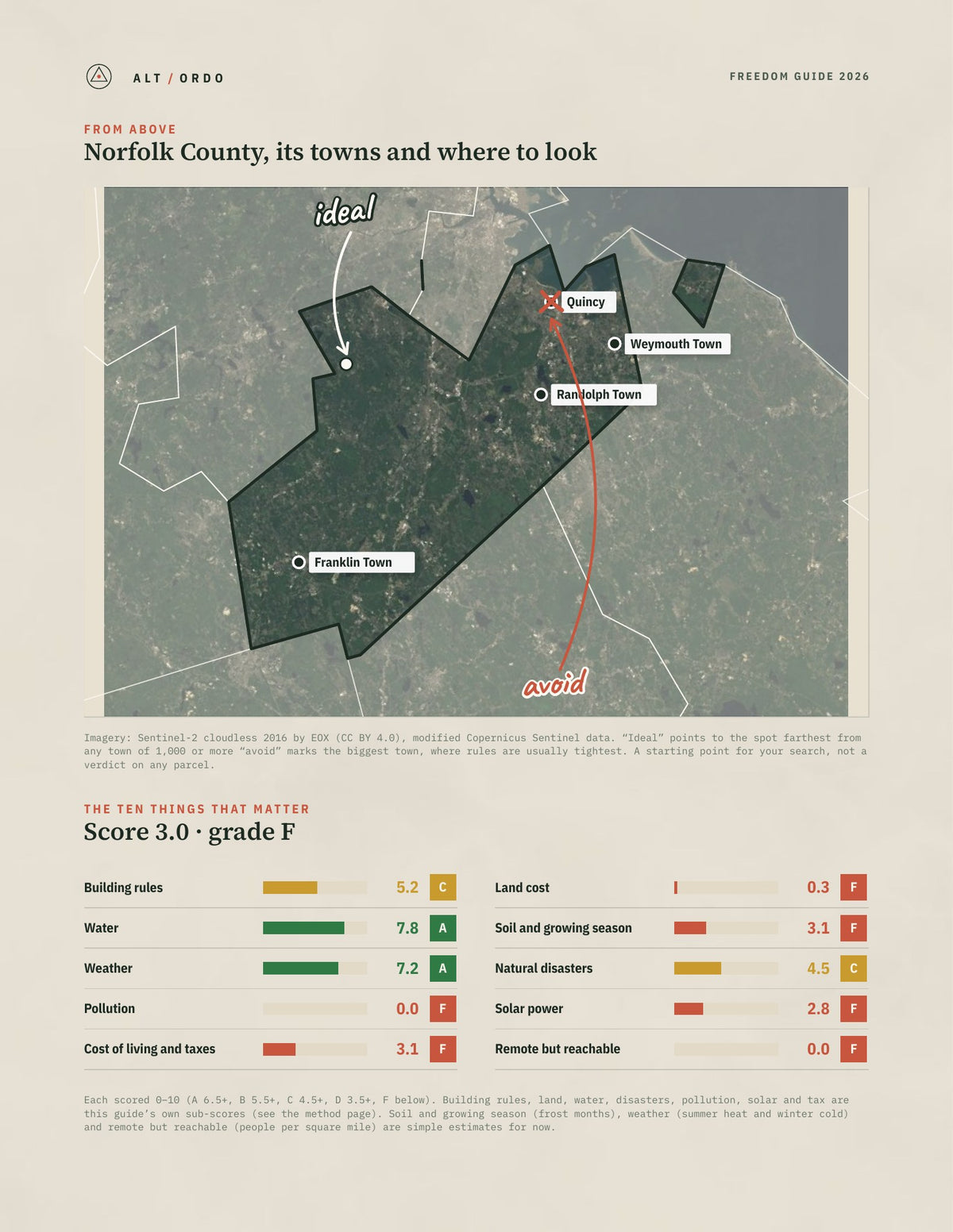Norfolk County, Massachusetts Off-Grid Guide 2026 from above