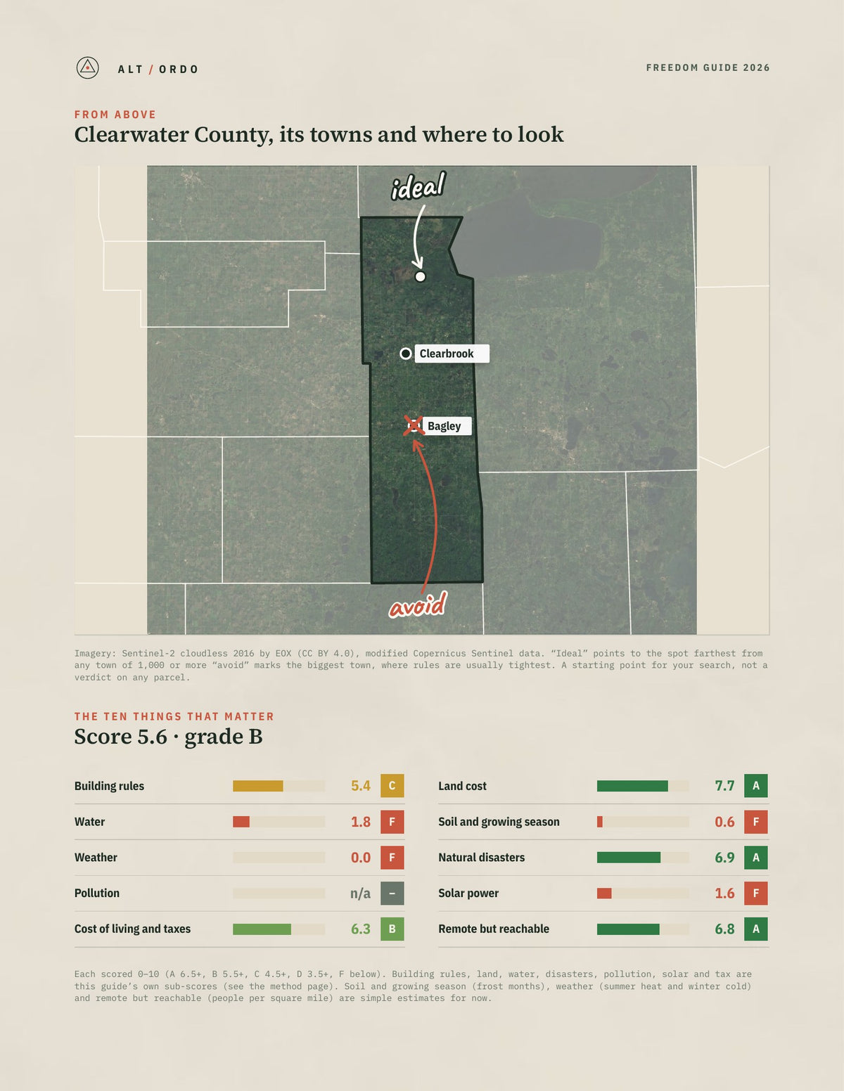 Clearwater County, Minnesota Off-Grid Guide 2026 from above