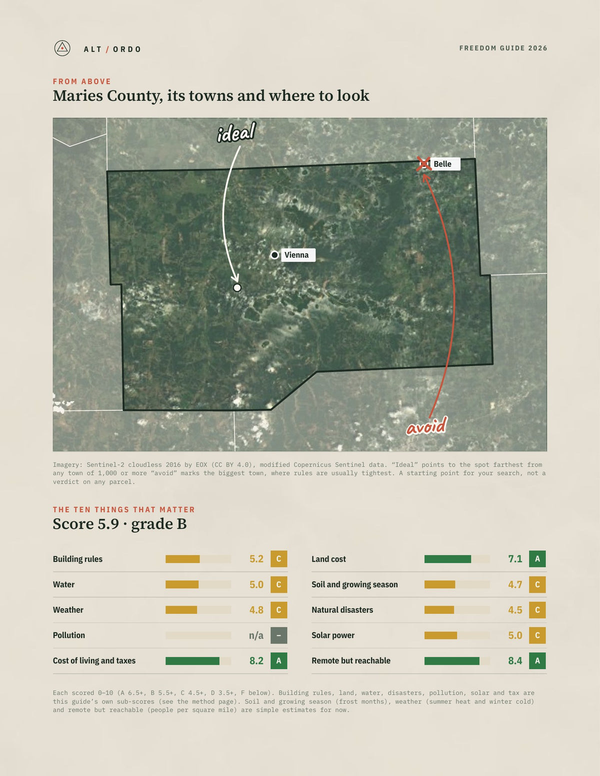 Maries County, Missouri Off-Grid Guide 2026 from above