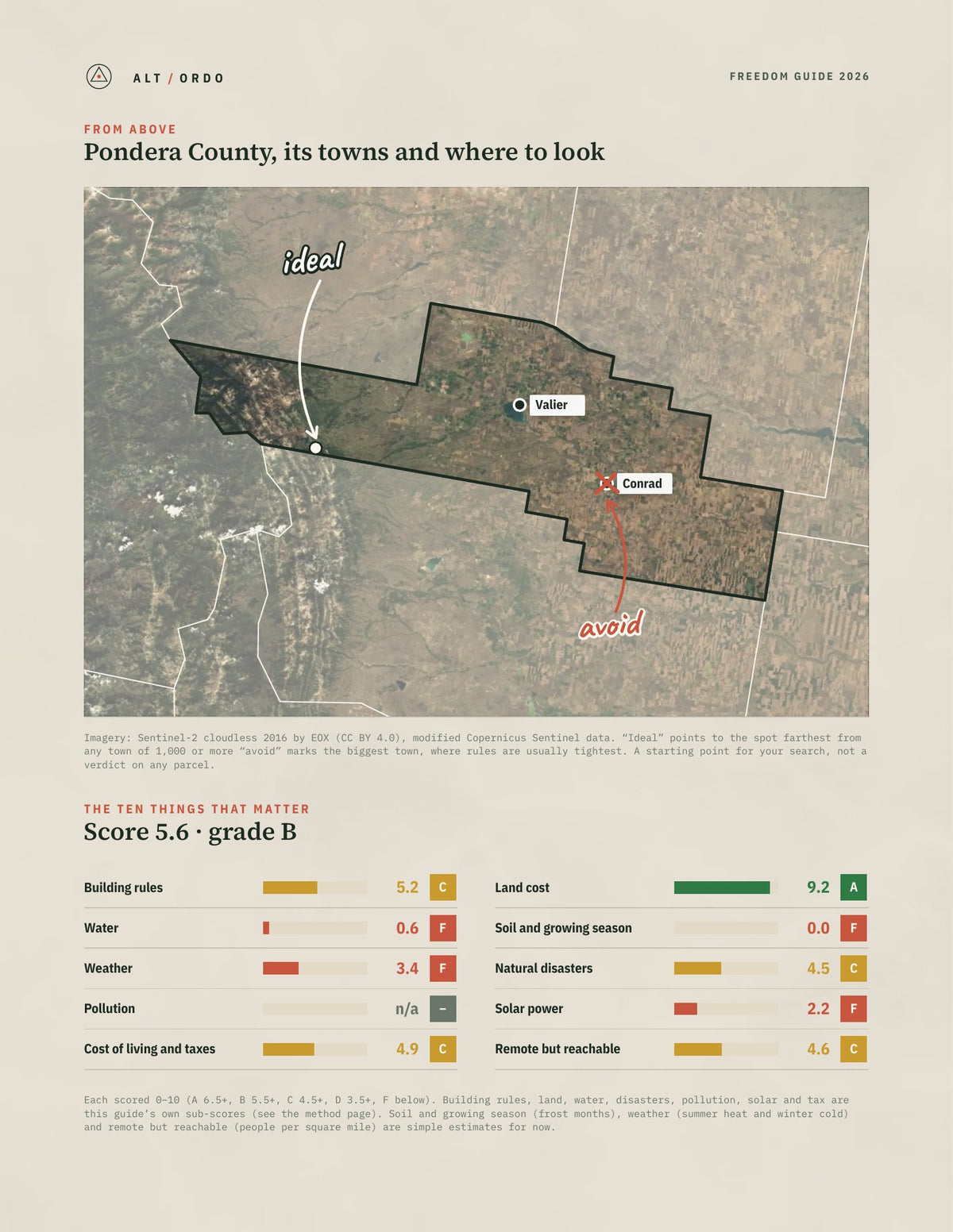 Pondera County, Montana Off-Grid Guide 2026 from above