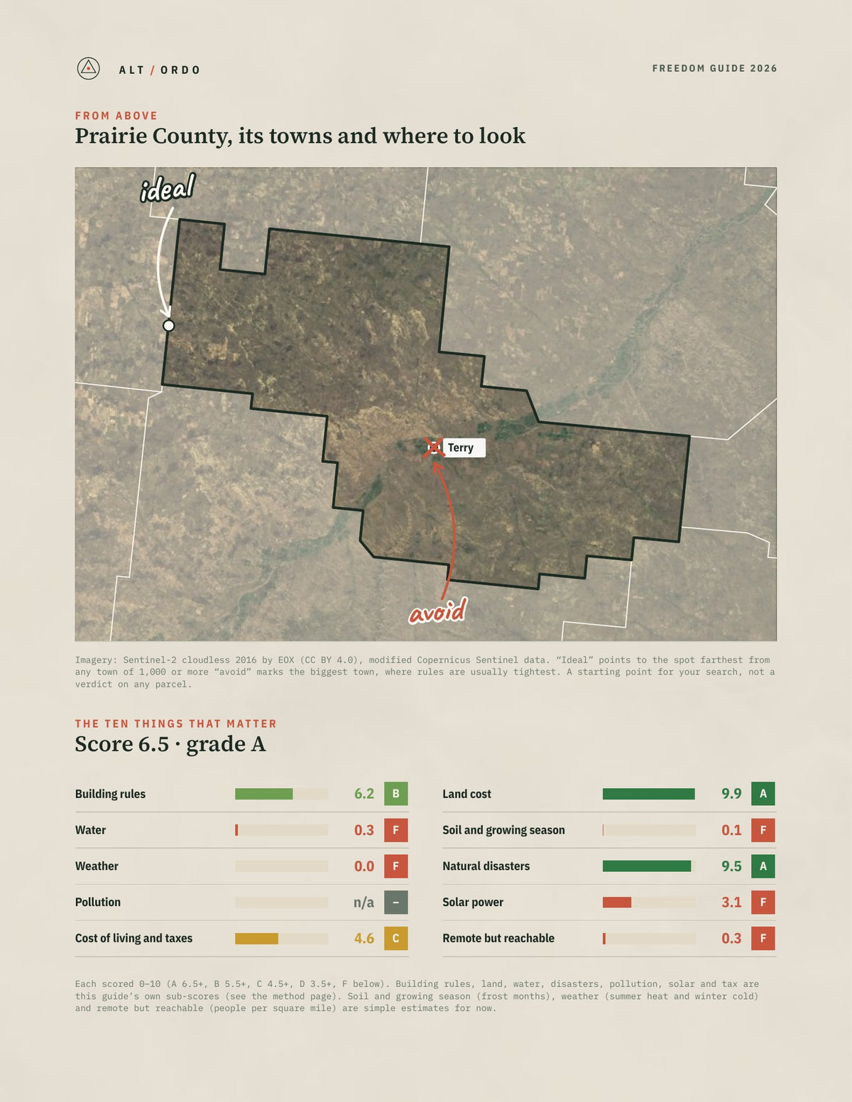 Prairie County, Montana Off-Grid Guide 2026 from above