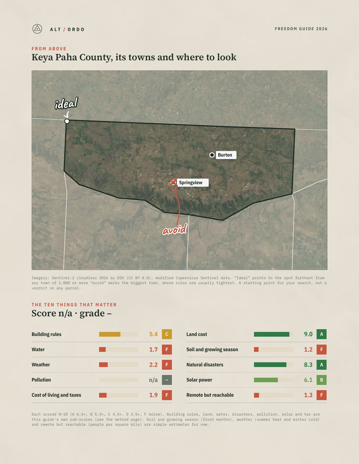 Keya Paha County, Nebraska Off-Grid Guide 2026 from above