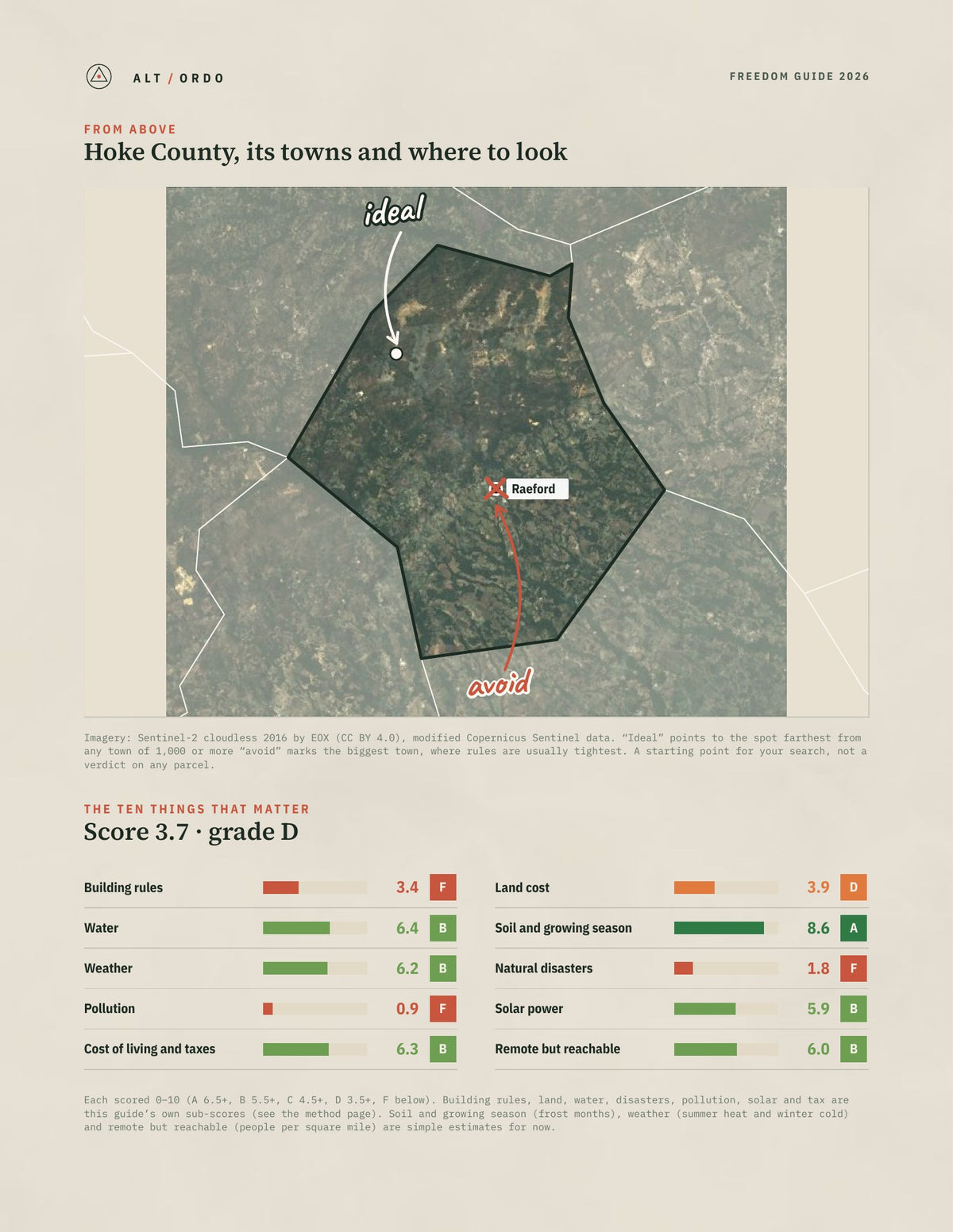 Hoke County, North Carolina Off-Grid Guide 2026 from above