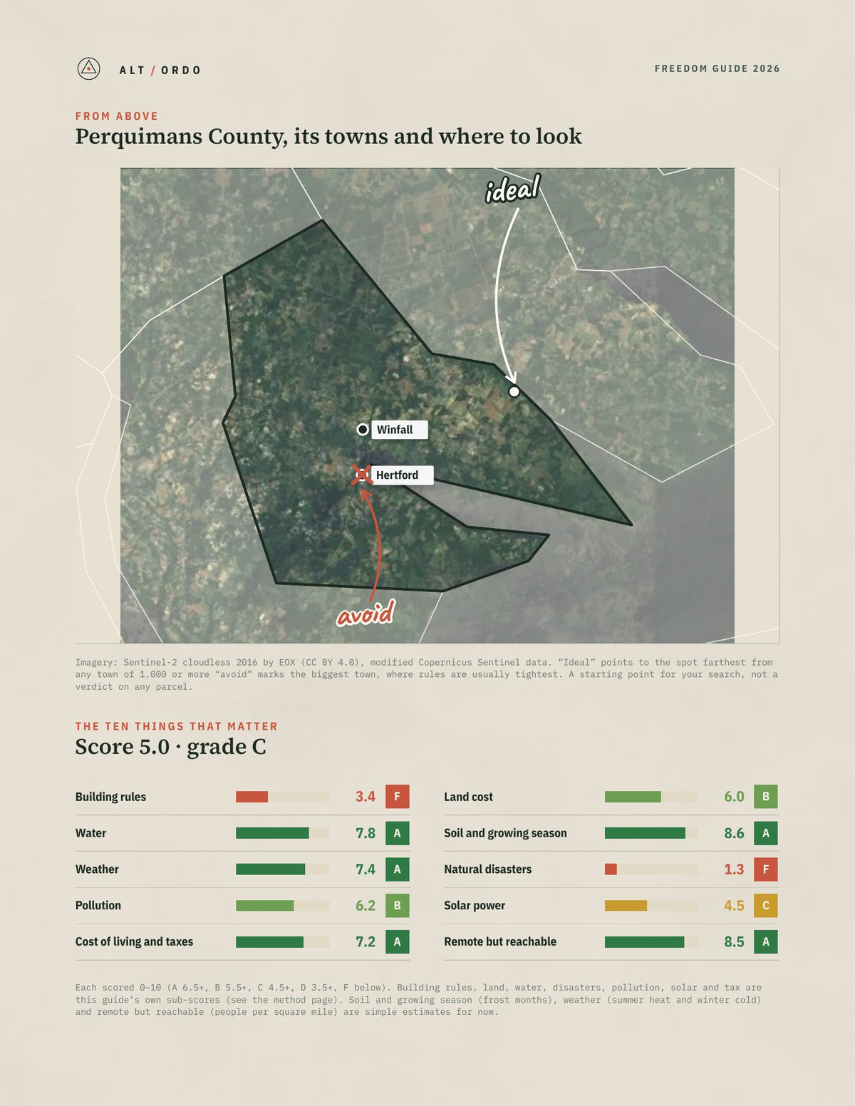 Perquimans County, North Carolina Off-Grid Guide 2026 from above