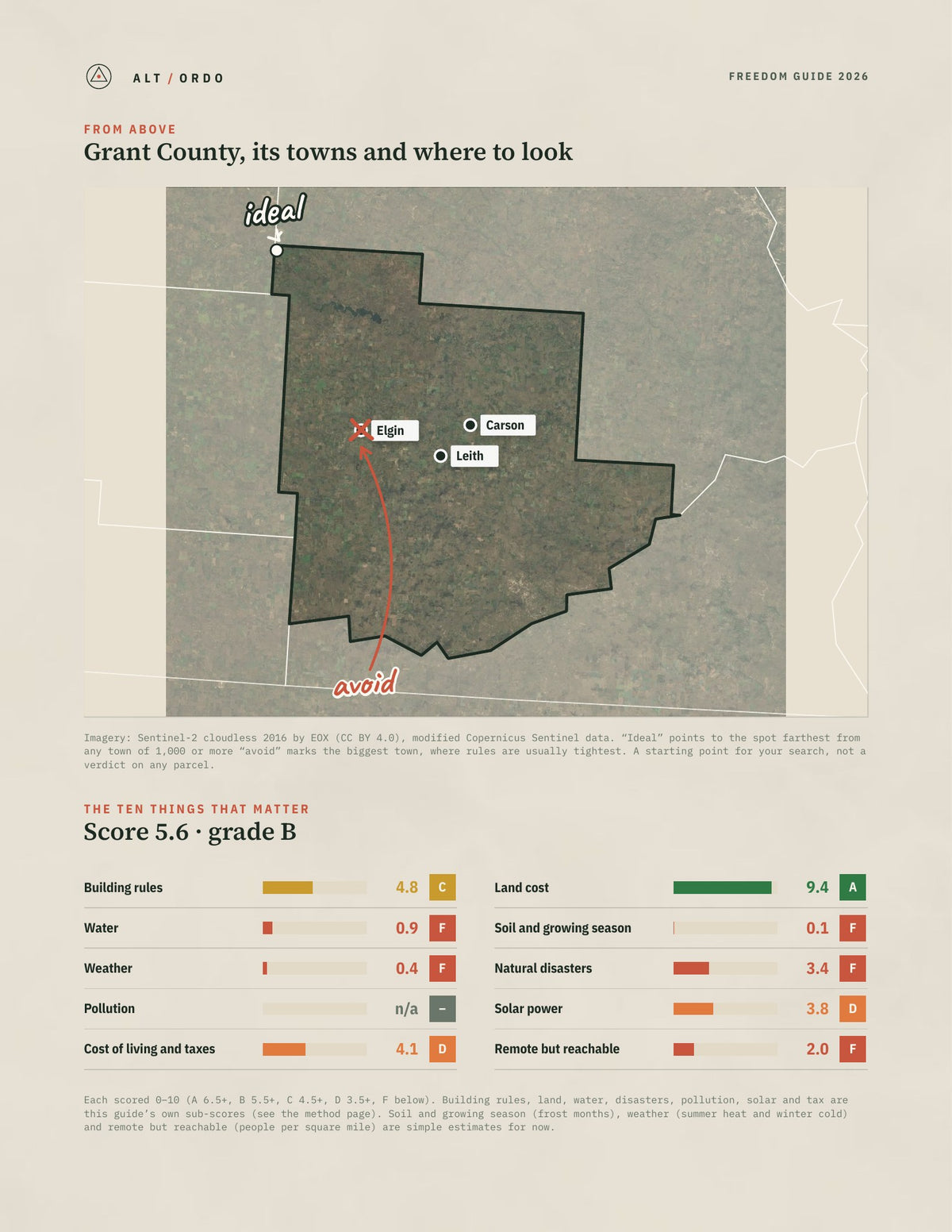Grant County, North Dakota Off-Grid Guide 2026 from above