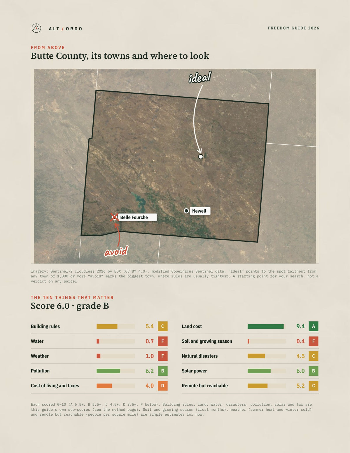 Butte County, South Dakota Off-Grid Guide 2026 from above