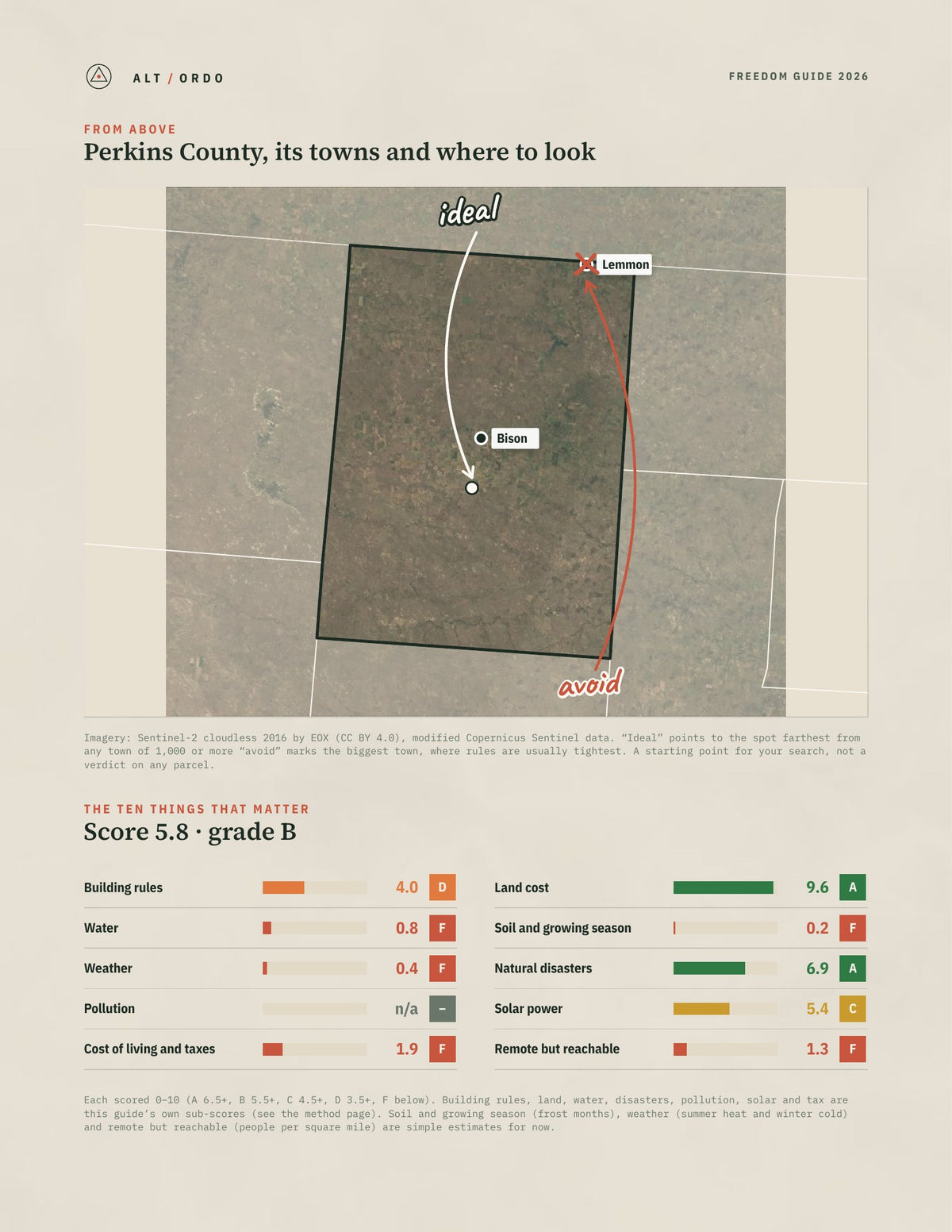 Perkins County, South Dakota Off-Grid Guide 2026 from above
