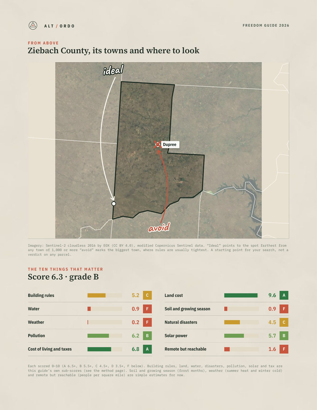 Ziebach County, South Dakota Off-Grid Guide 2026 from above