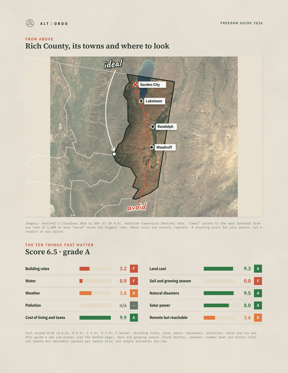 Rich County, Utah Off-Grid Guide 2026 from above