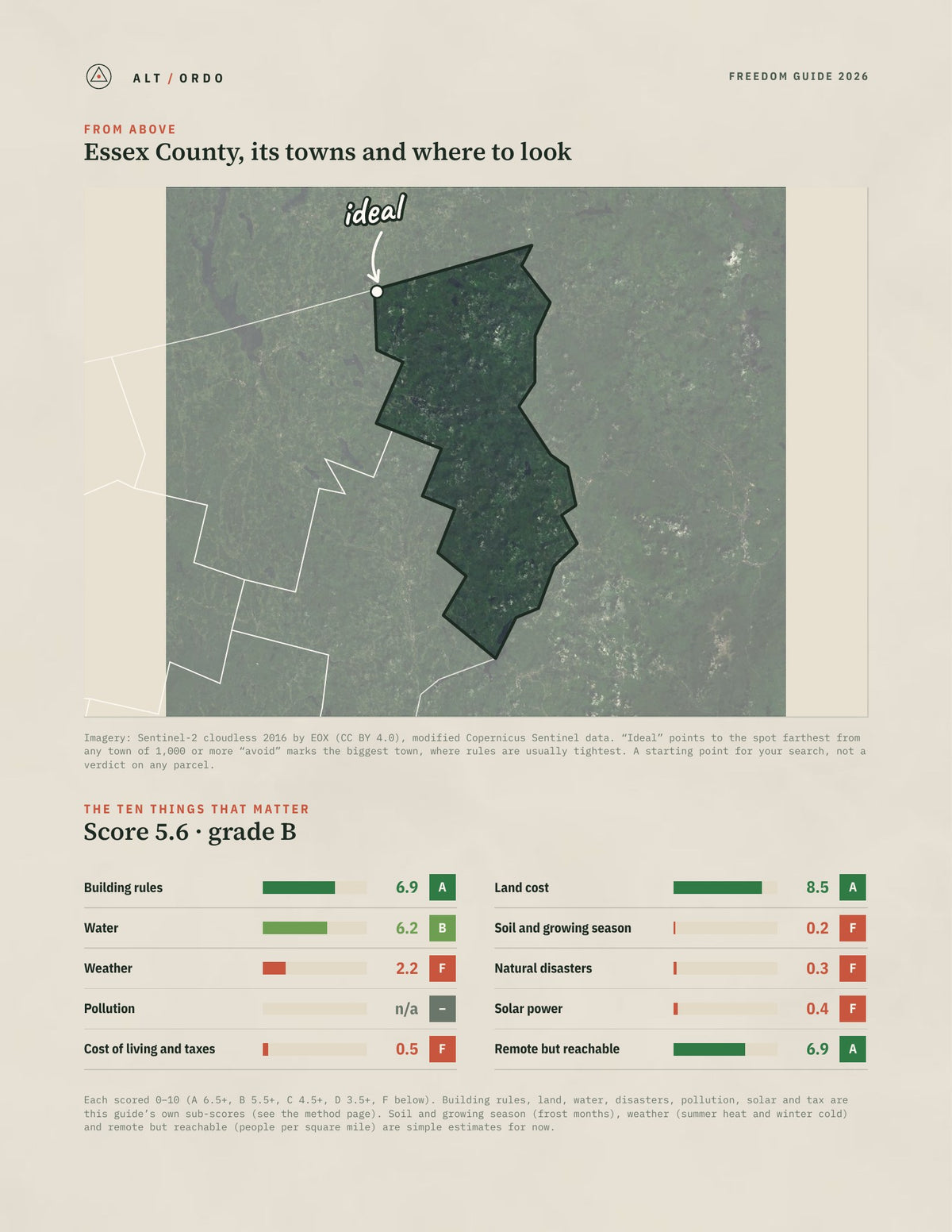 Essex County, Vermont Off-Grid Guide 2026 from above