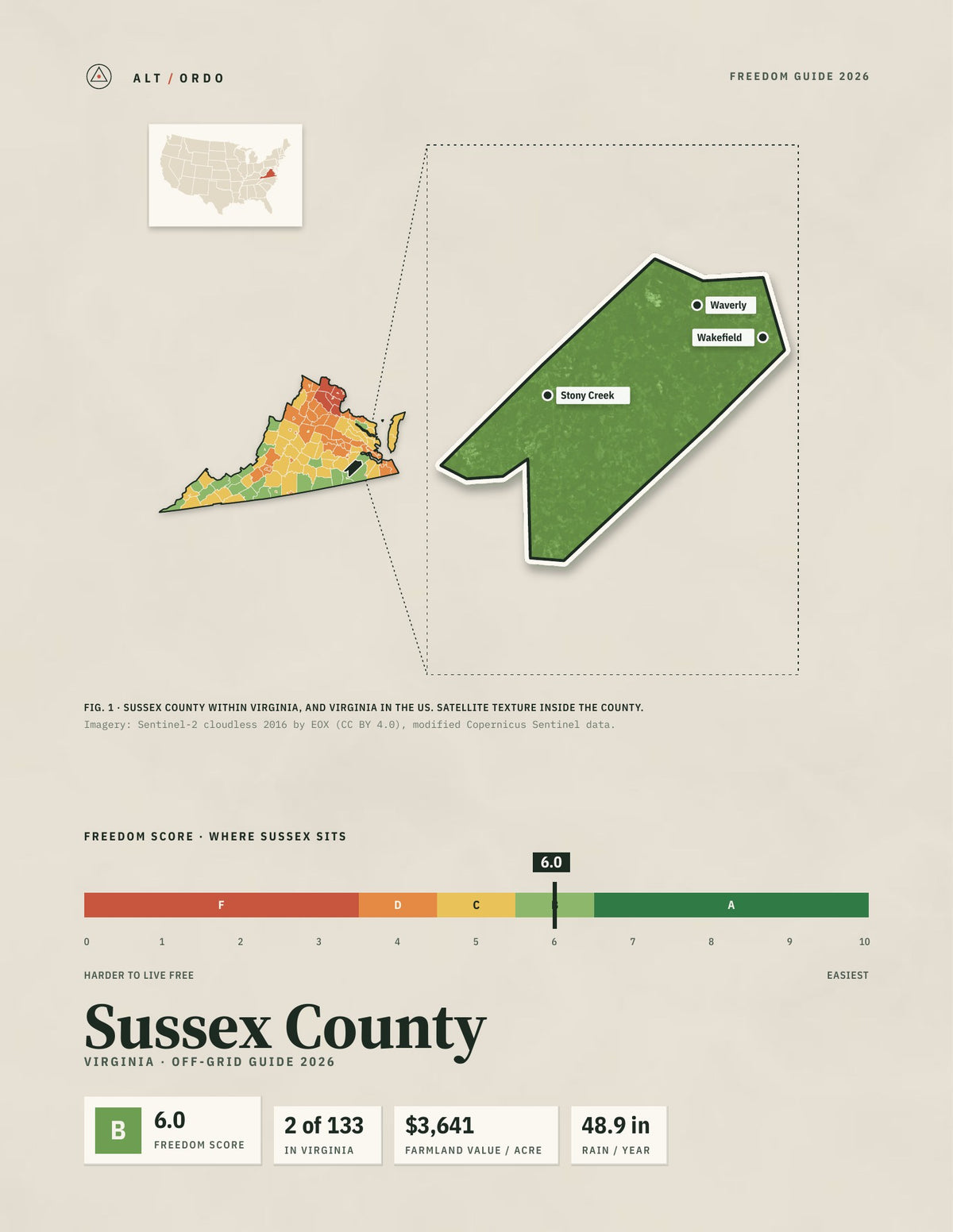 Sussex County, Virginia Off-Grid Guide 2026