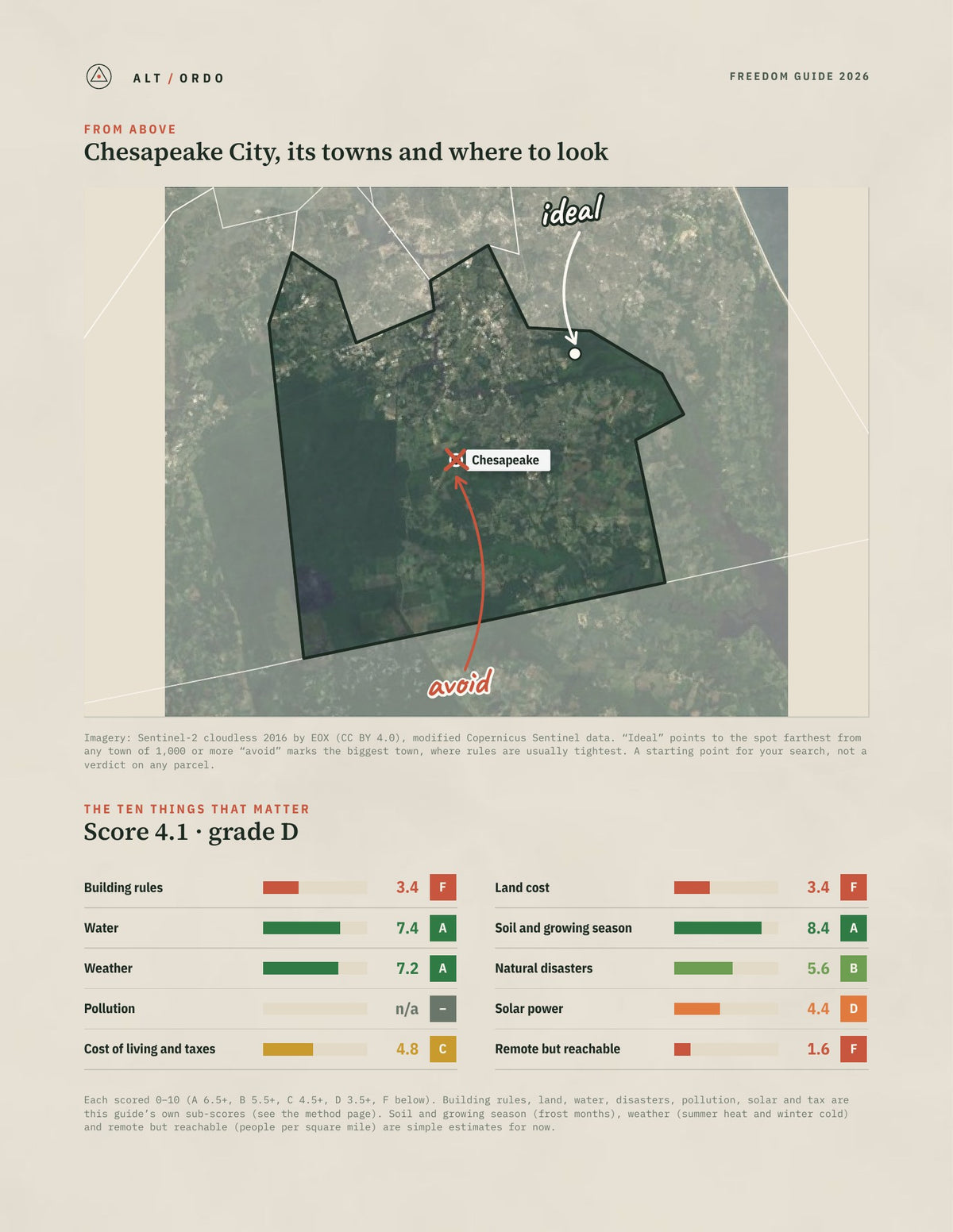 Chesapeake City, Virginia Off-Grid Guide 2026 from above