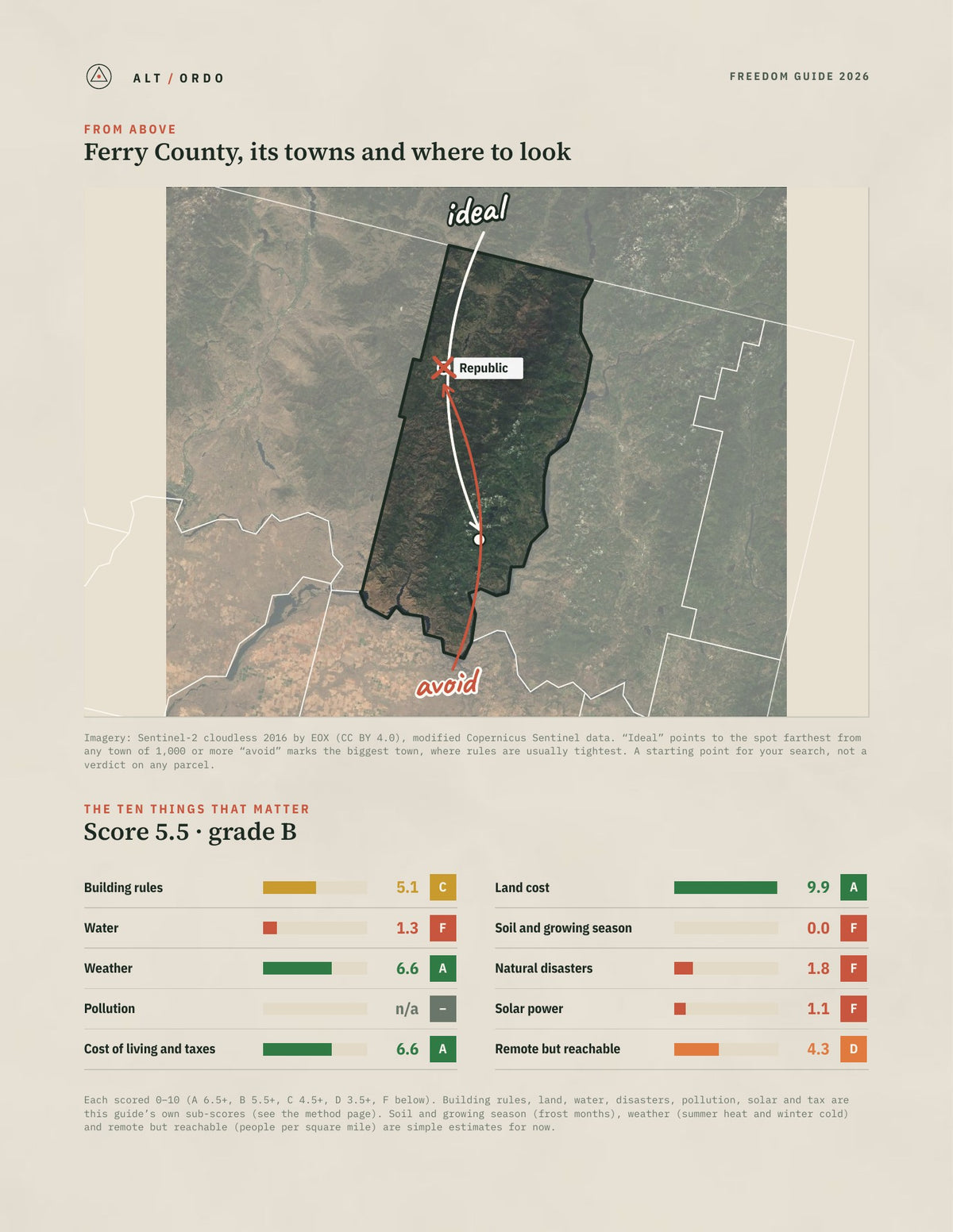 Ferry County, Washington Off-Grid Guide 2026 from above