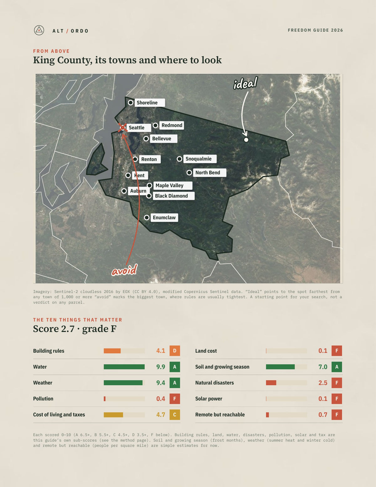 King County, Washington Off-Grid Guide 2026 from above