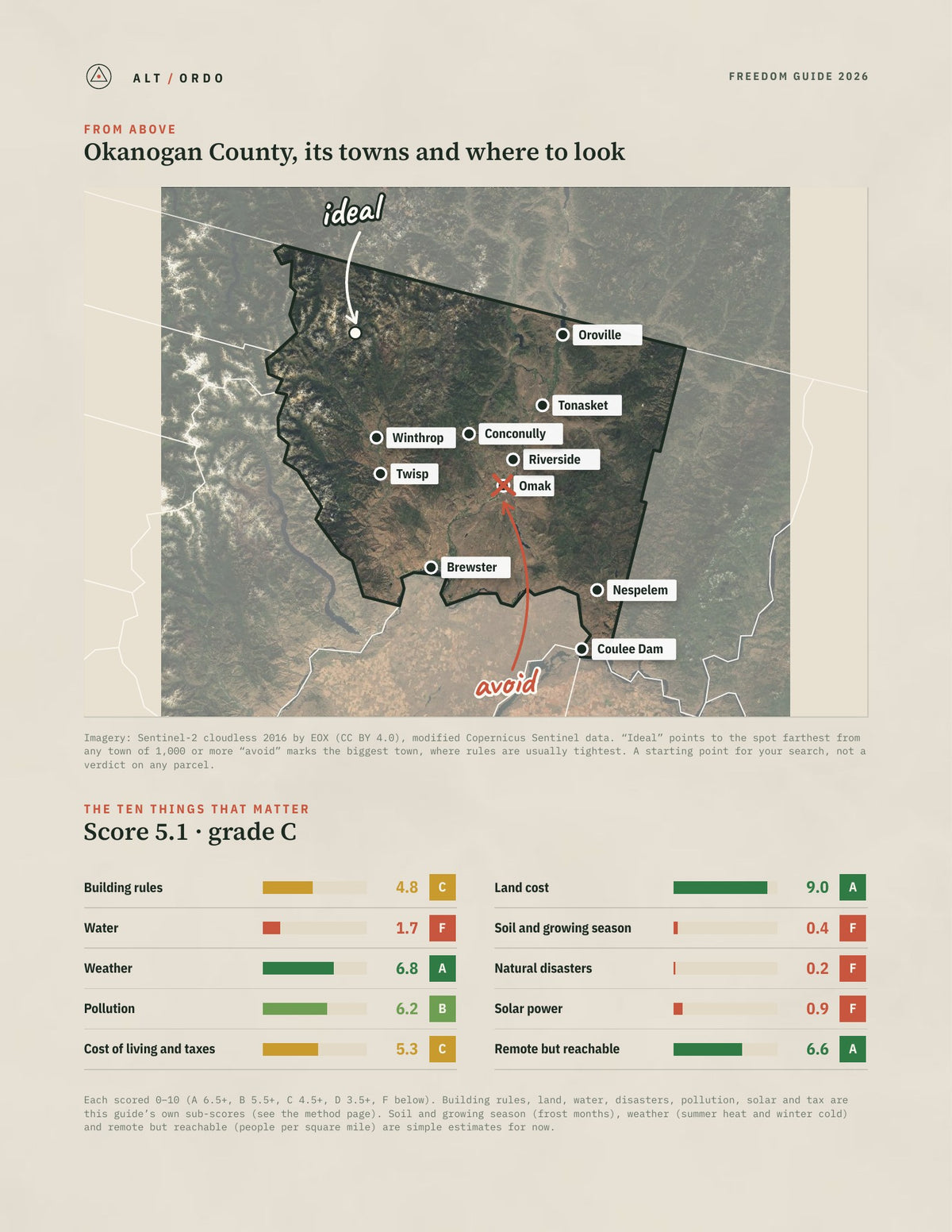 Okanogan County, Washington Off-Grid Guide 2026 from above