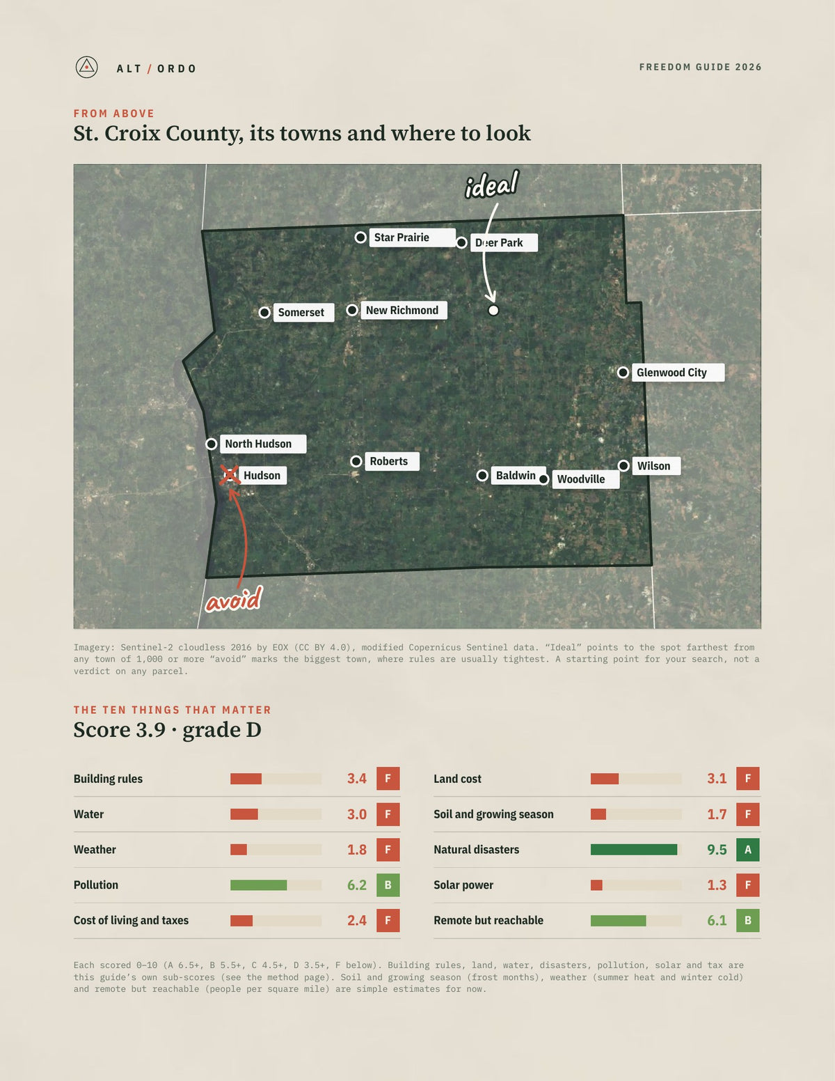 St. Croix County, Wisconsin Off-Grid Guide 2026 from above