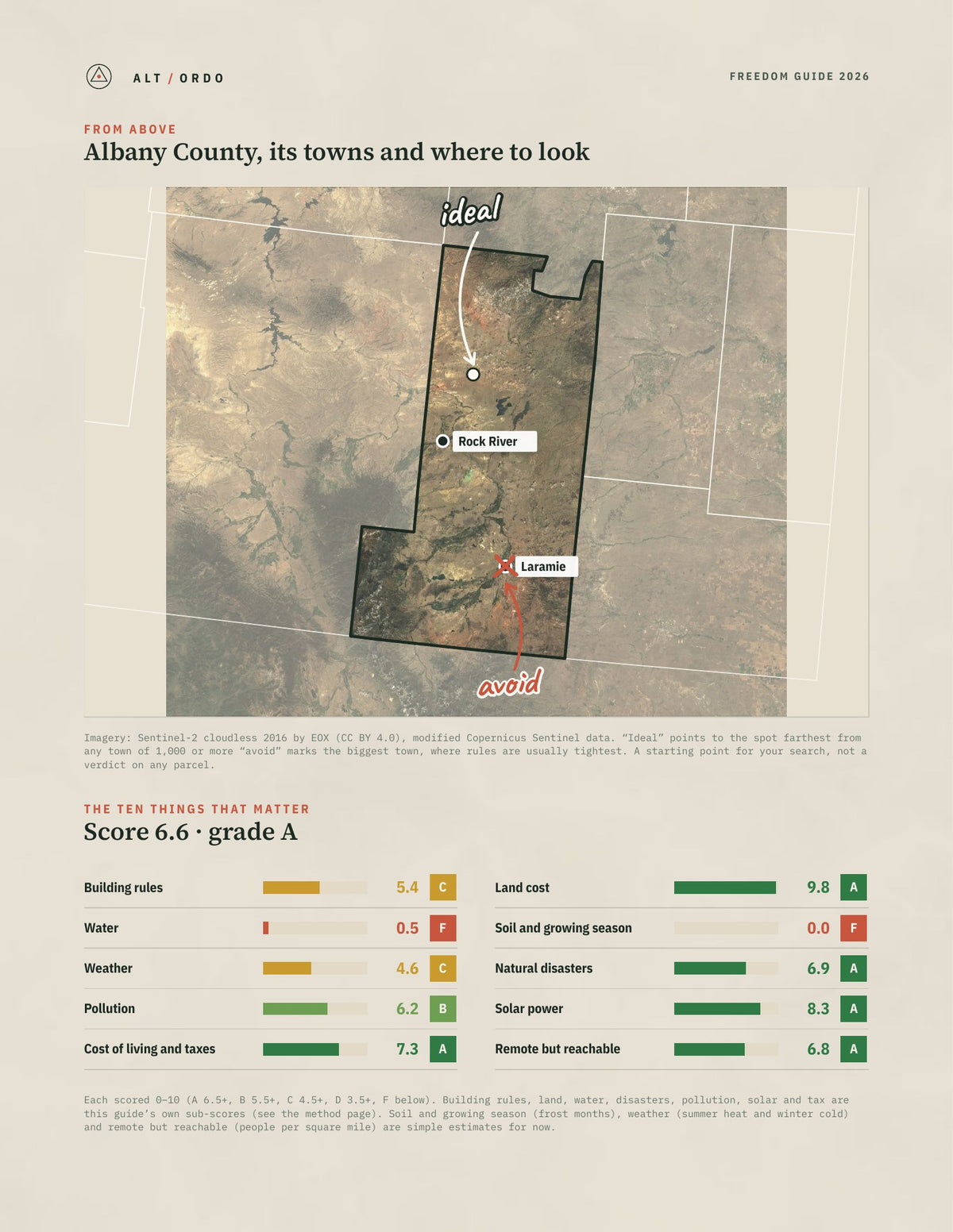 Albany County, Wyoming Off-Grid Guide 2026 from above