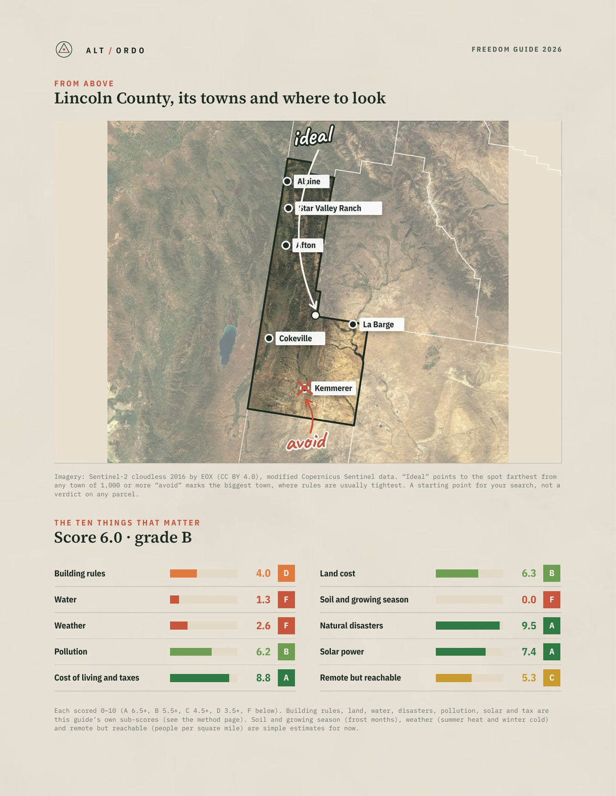 Lincoln County, Wyoming Off-Grid Guide 2026 from above