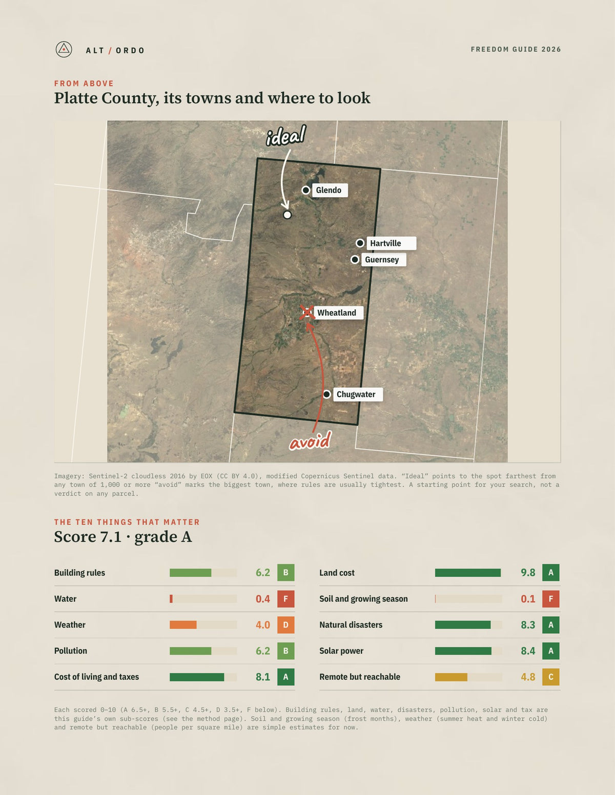 Platte County, Wyoming Off-Grid Guide 2026 from above