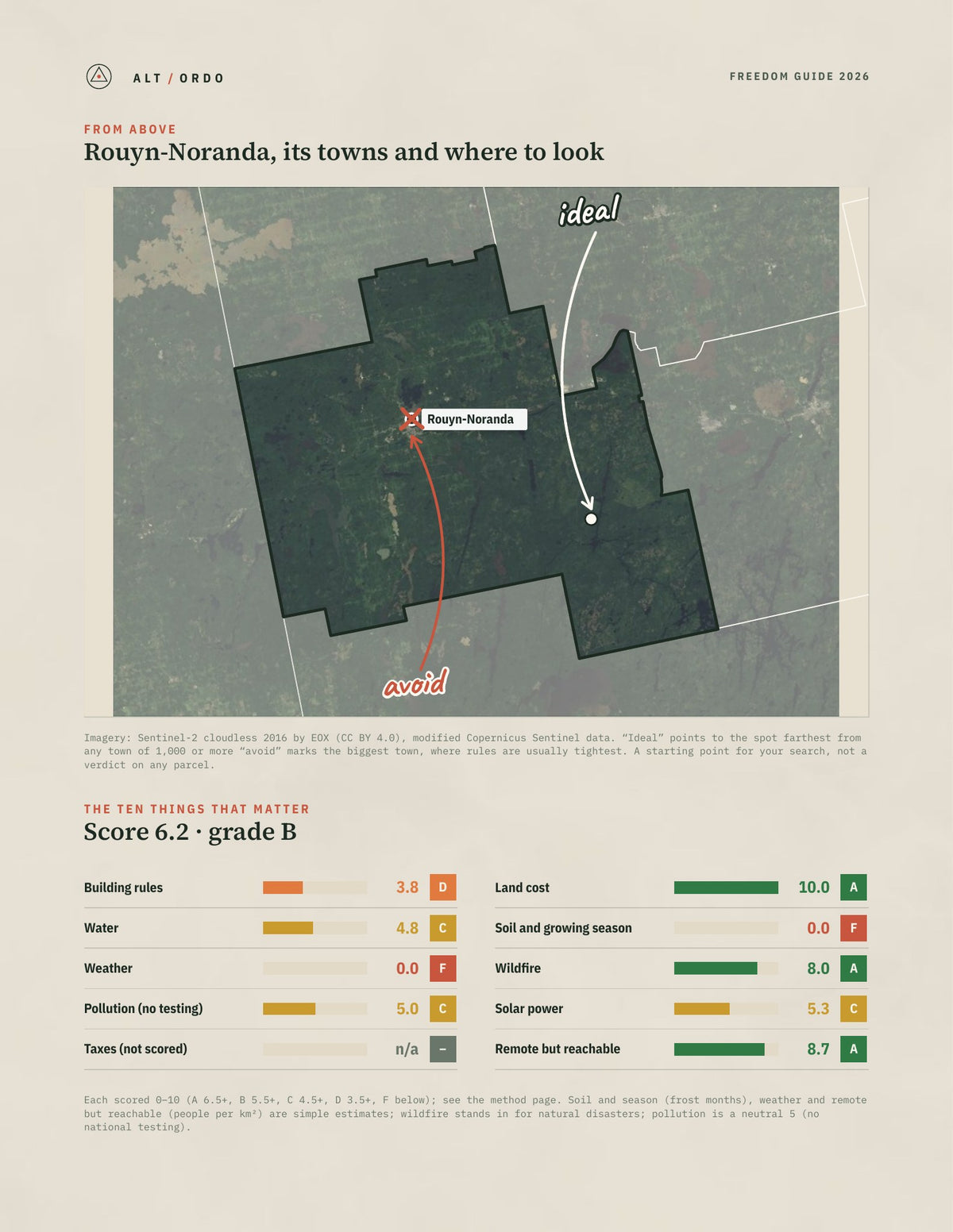 Rouyn-Noranda, Quebec Off-Grid Guide 2026 from above