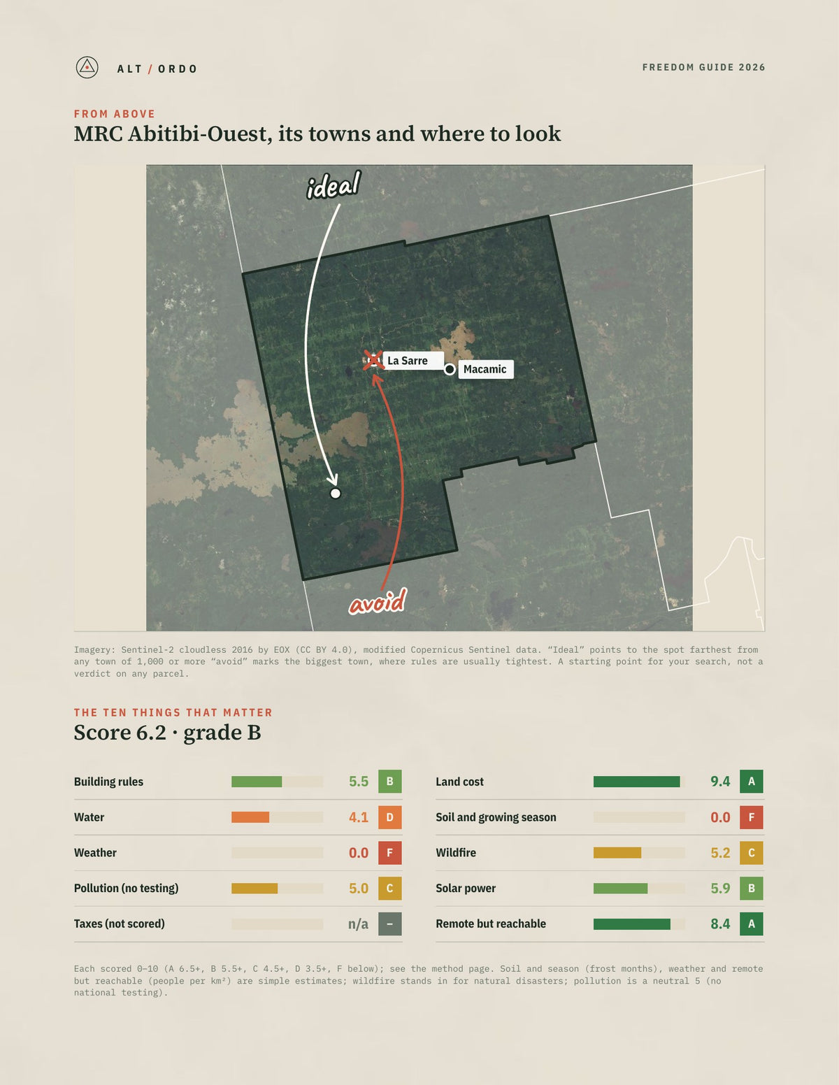 MRC Abitibi-Ouest, Quebec Off-Grid Guide 2026 from above