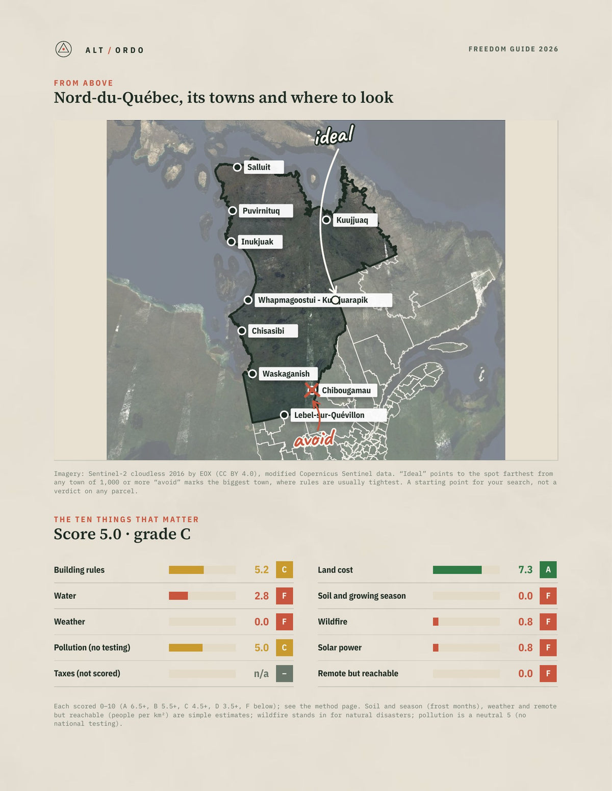 Nord-du-Québec, Quebec Off-Grid Guide 2026 from above