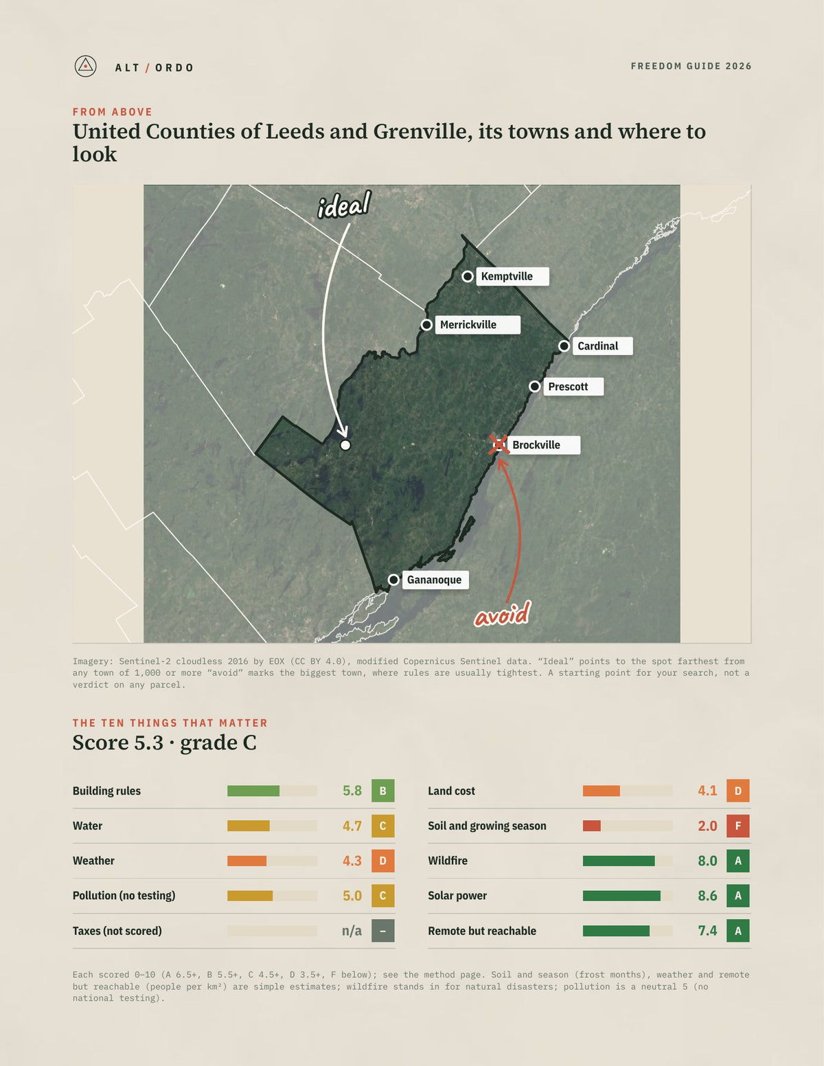 United Counties of Leeds and Grenville, Ontario Off-Grid Guide 2026 from above