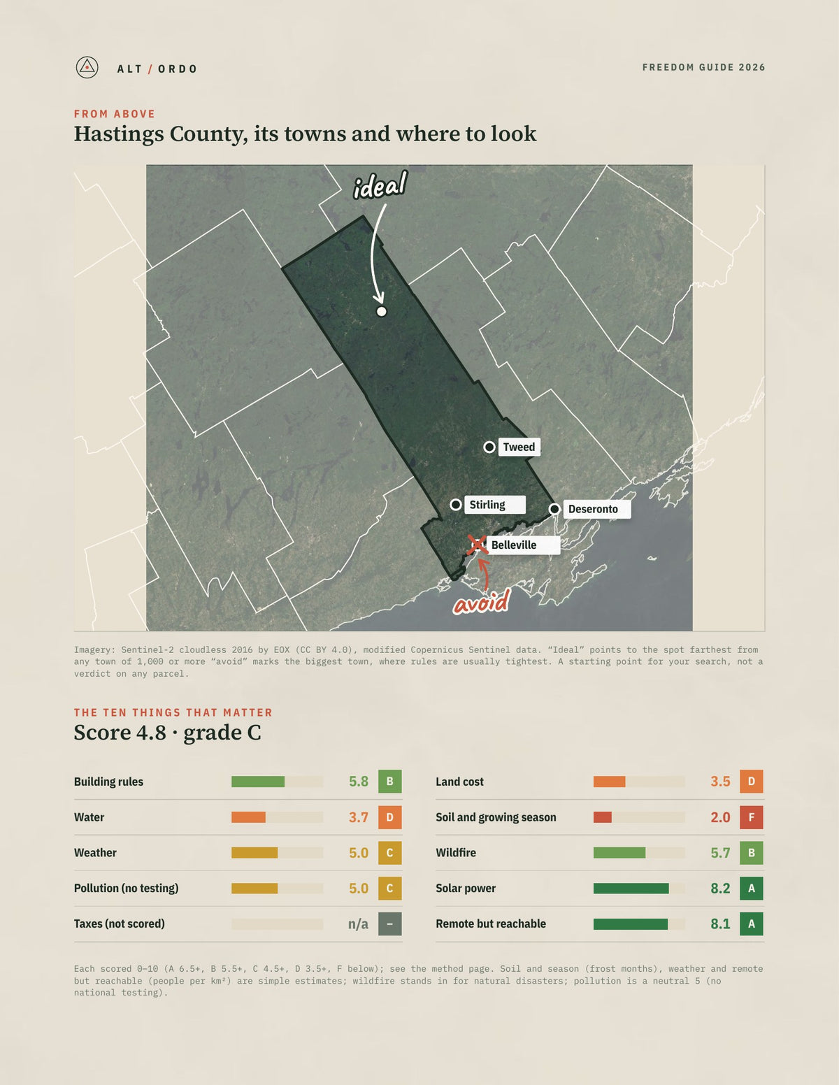 Hastings County, Ontario Off-Grid Guide 2026 from above