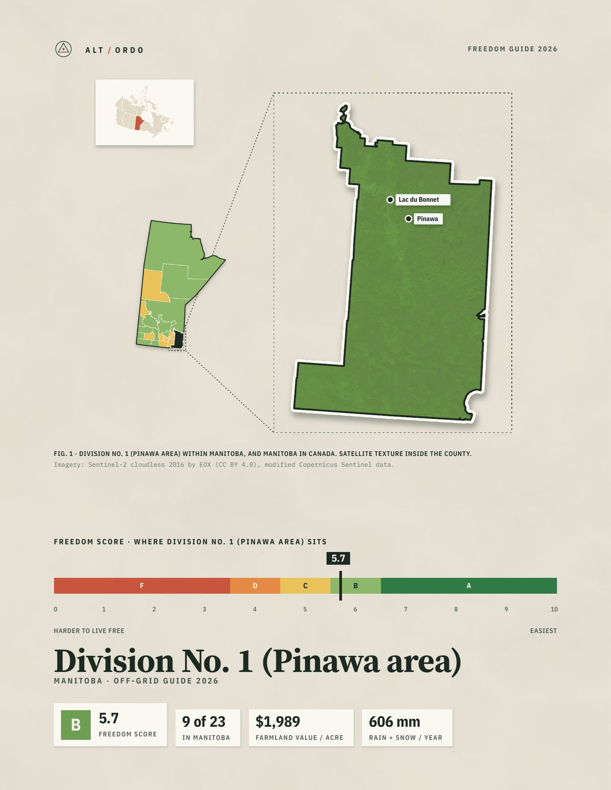 Division No. 1 (Pinawa area), Manitoba Off-Grid Guide 2026