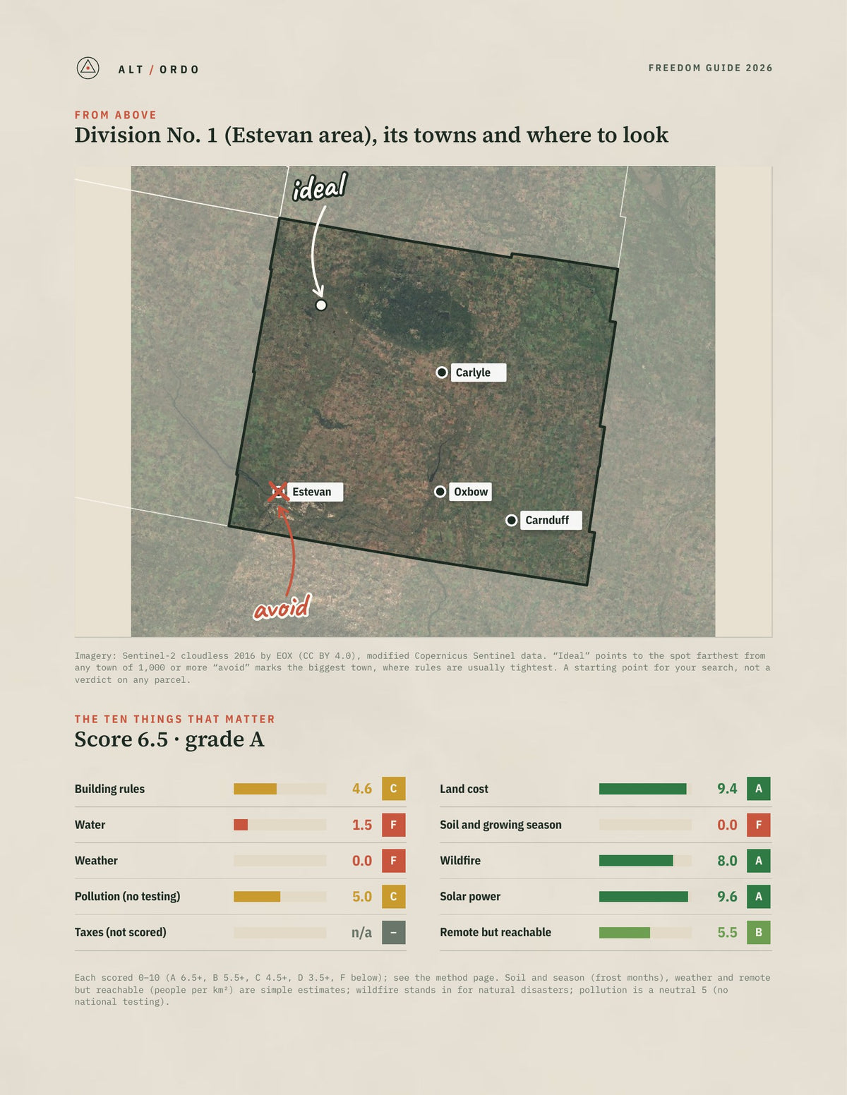 Division No. 1 (Estevan area), Saskatchewan Off-Grid Guide 2026 from above