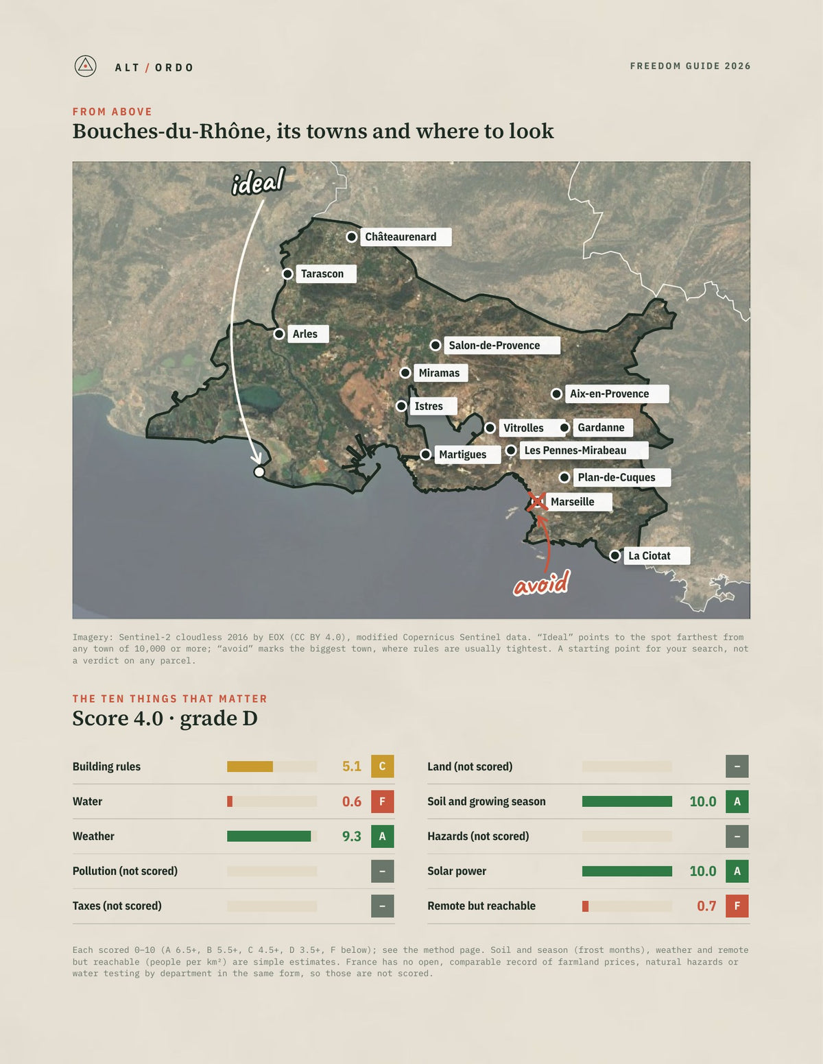 Bouches-du-Rhône, France Off-Grid Guide 2026 from above