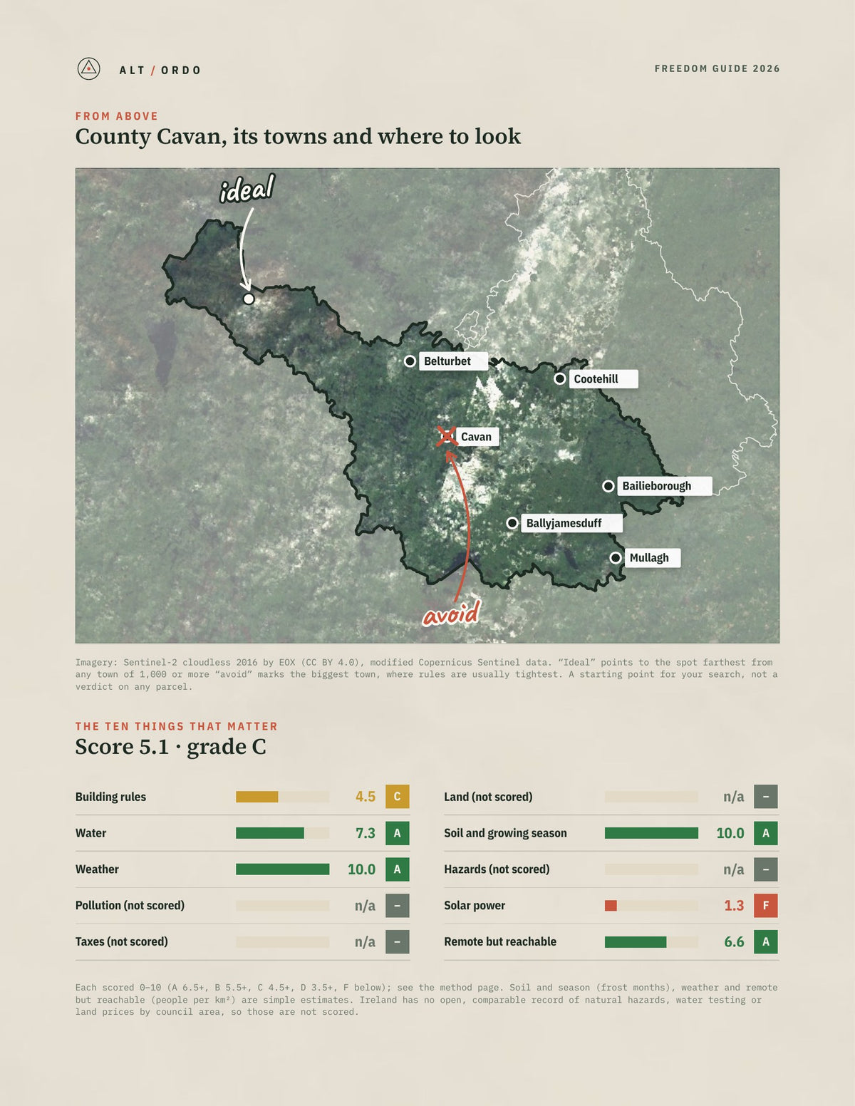 County Cavan, Ulster Off-Grid Guide 2026 from above