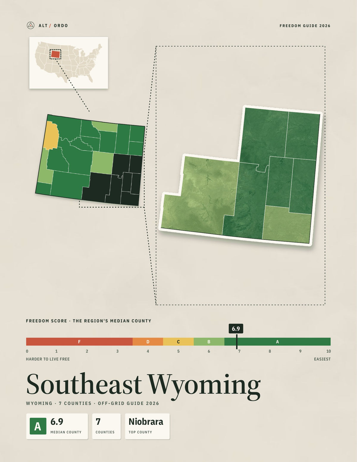 Southeast Wyoming, Wyoming Off-Grid Guide 2026: 7 Counties Rated