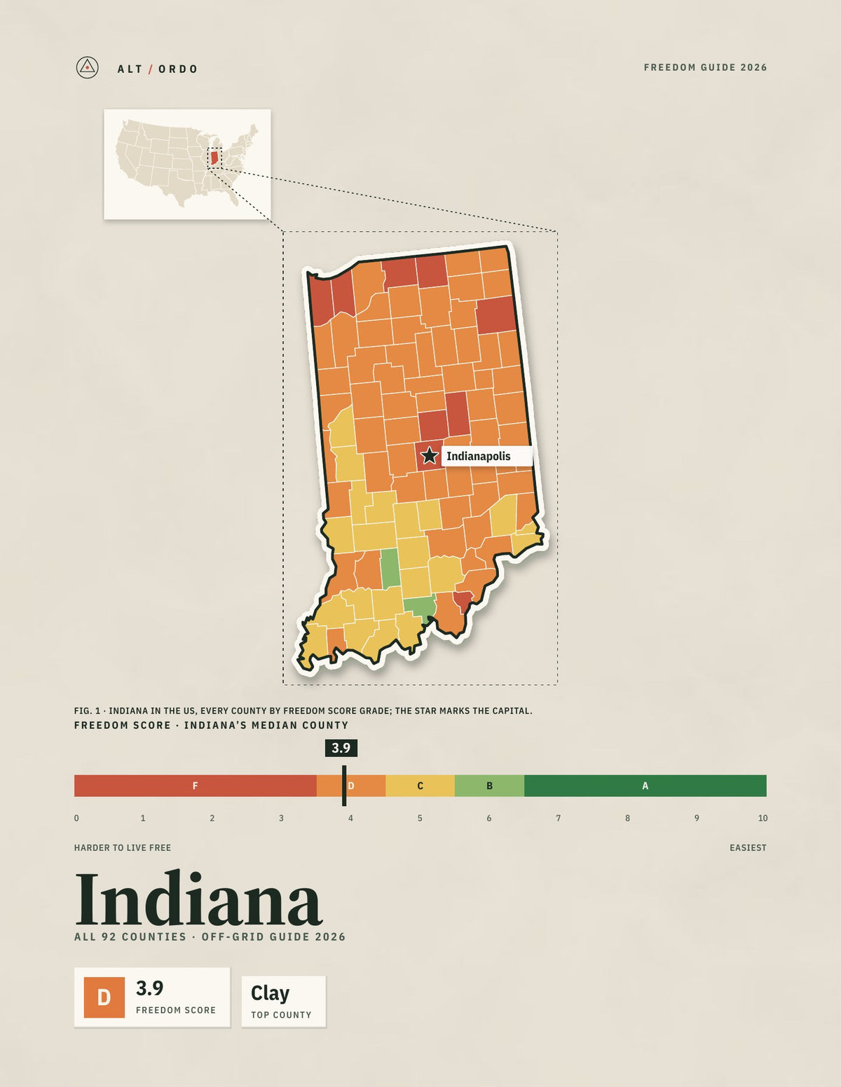Indiana Off-Grid Guide 2026: All 92 Counties