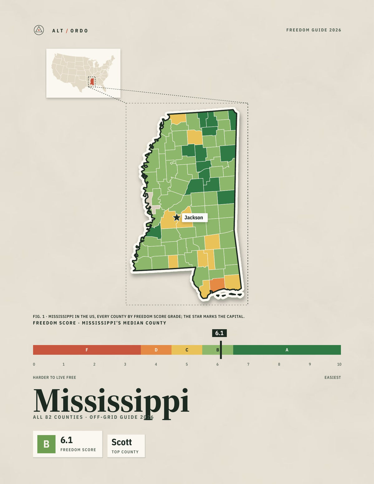 Mississippi Off-Grid Guide 2026: All 82 Counties