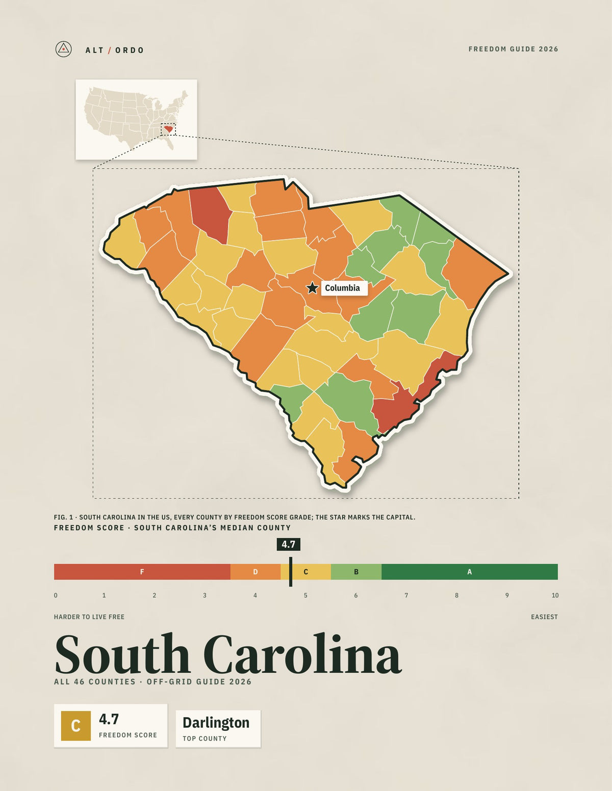 South Carolina Off-Grid Guide 2026: All 46 Counties