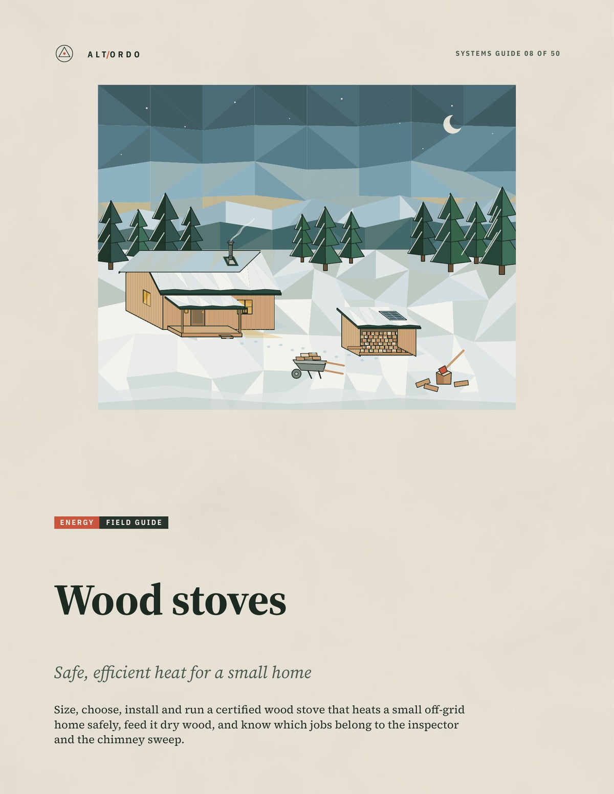 Wood stoves: Safe, efficient heat for a small home · Alt Ordo Systems Guide: cover