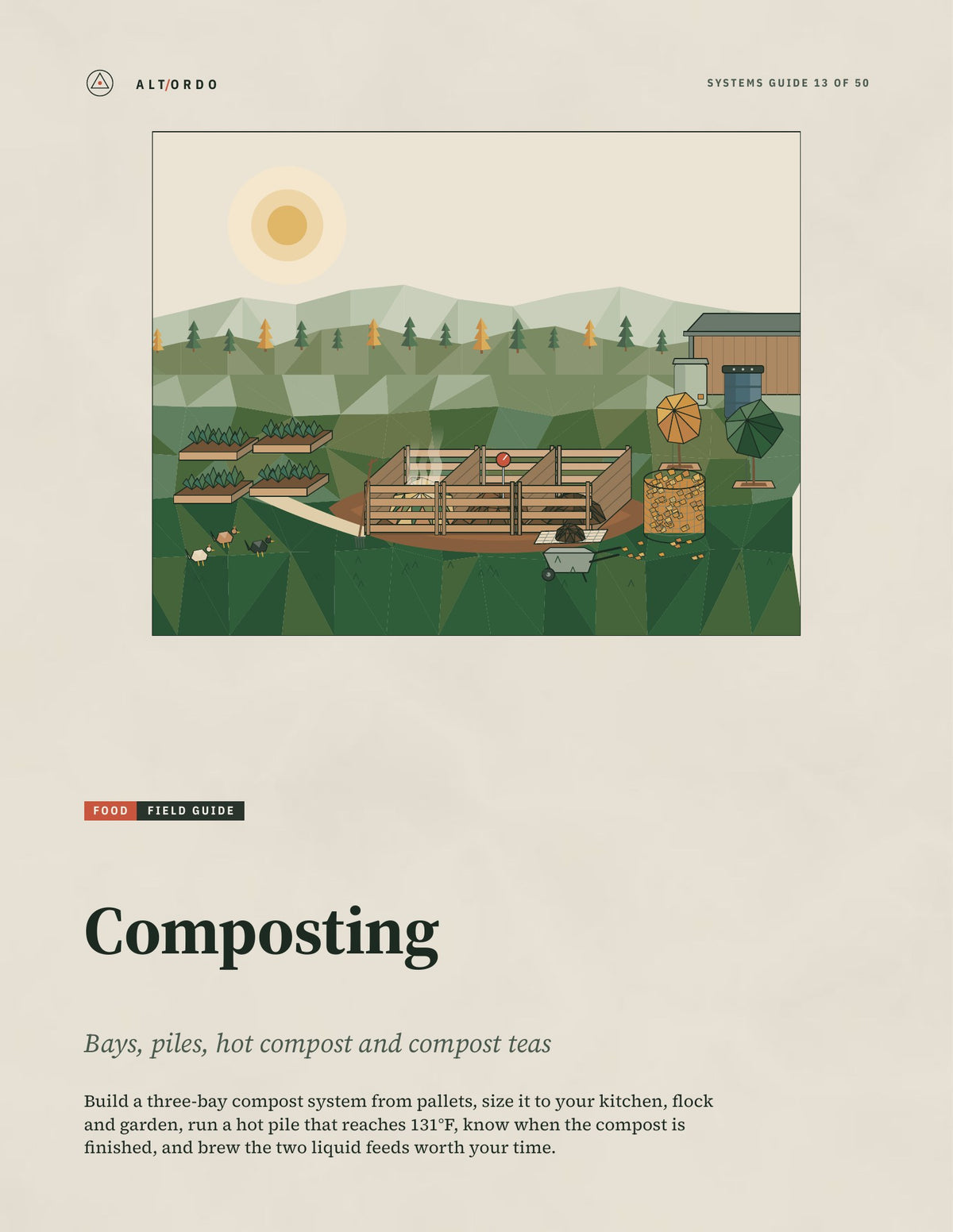 Composting: Bays, piles, hot compost and compost teas · Alt Ordo Systems Guide: cover