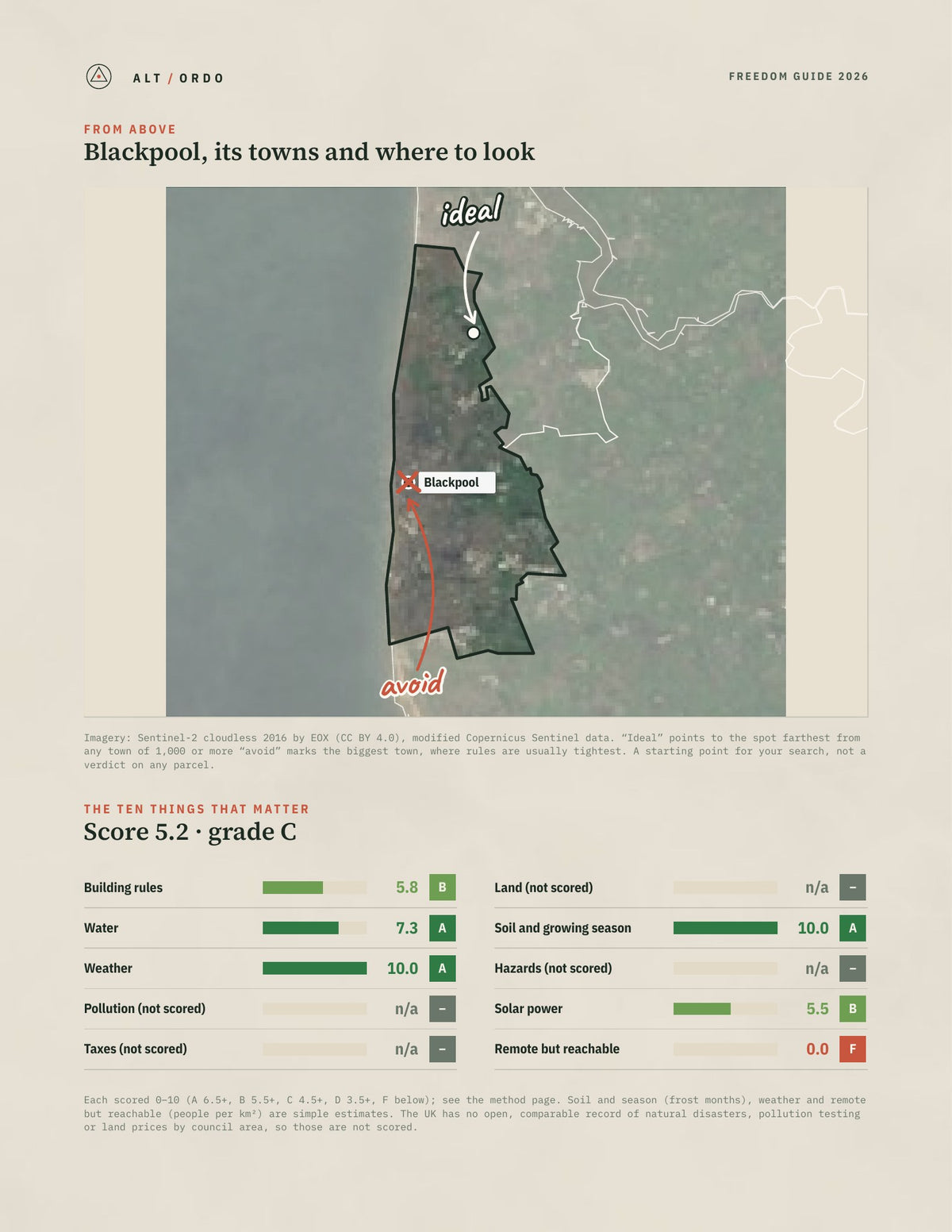 Blackpool, England Off-Grid Guide 2026 from above