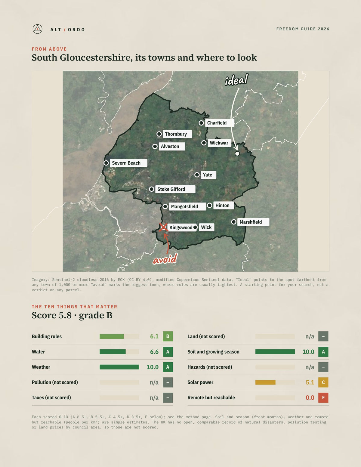 South Gloucestershire, England Off-Grid Guide 2026 from above