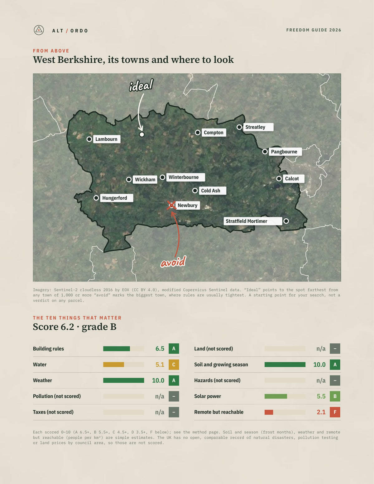 West Berkshire, England Off-Grid Guide 2026 from above
