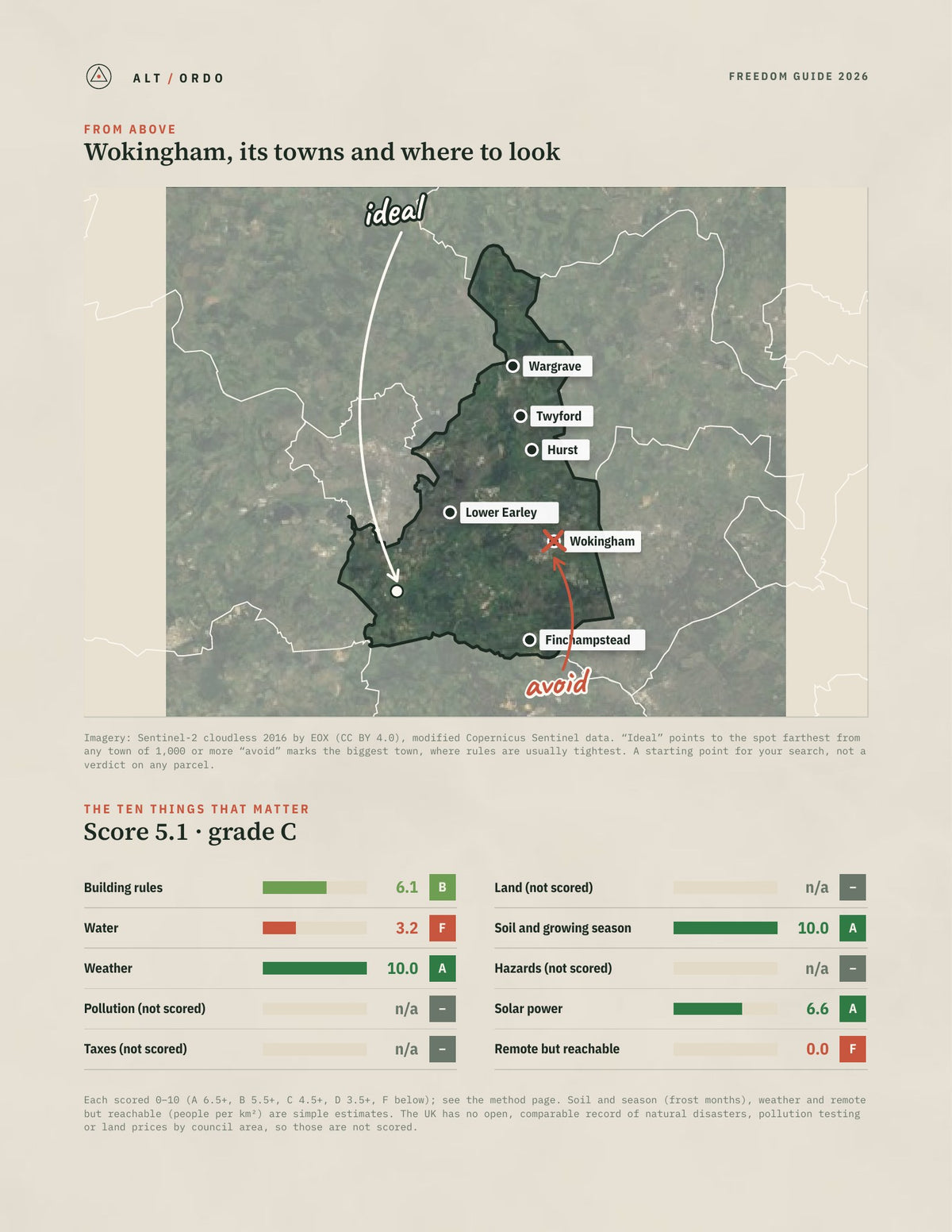 Wokingham, England Off-Grid Guide 2026 from above