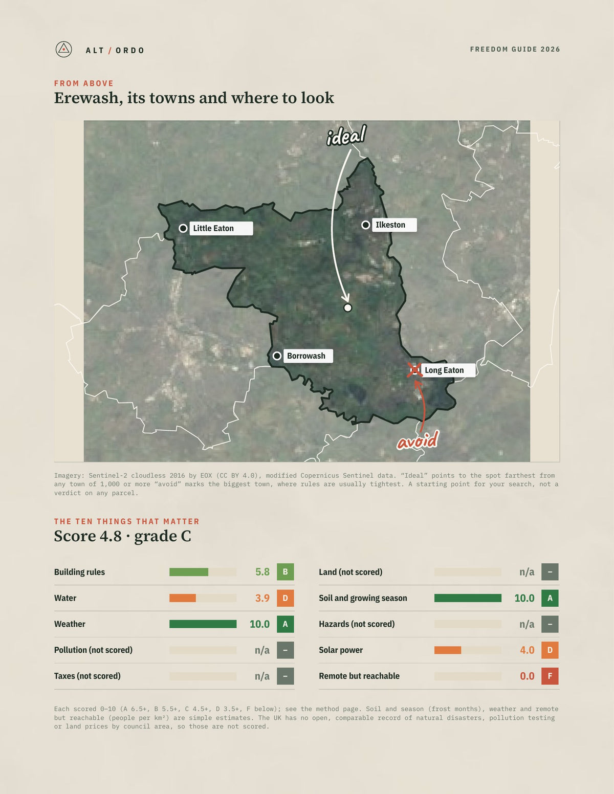 Erewash, England Off-Grid Guide 2026 from above