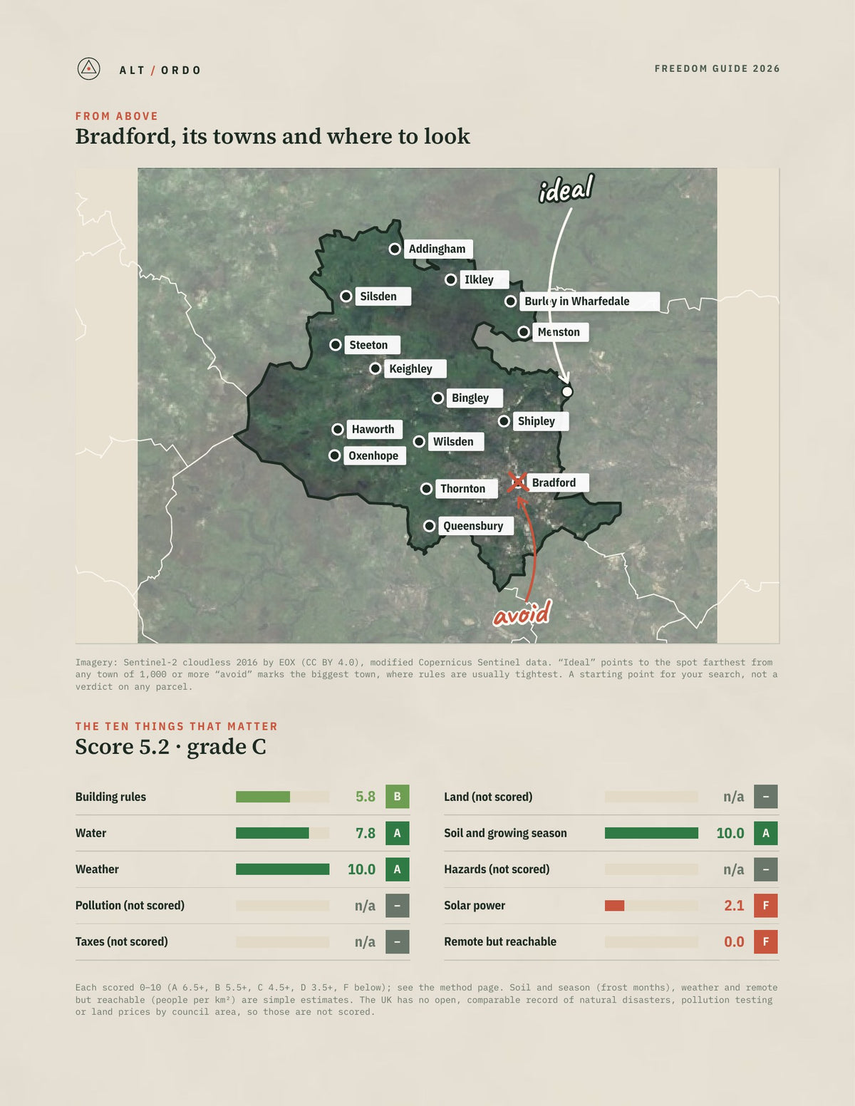 Bradford, England Off-Grid Guide 2026 from above