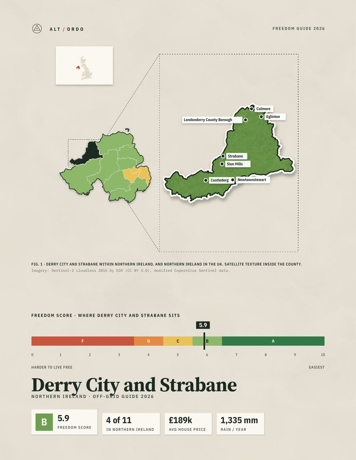 Derry City and Strabane, Northern Ireland Off-Grid Guide 2026