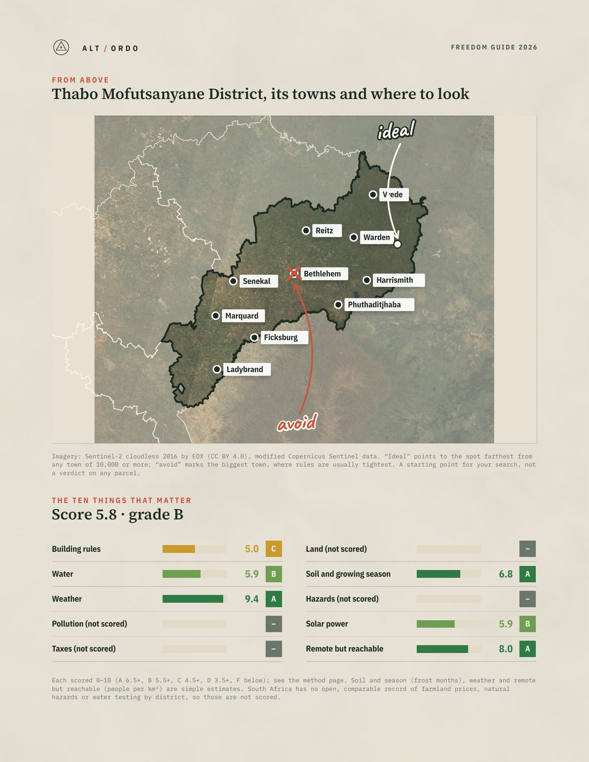 Thabo Mofutsanyane District, South Africa Off-Grid Guide 2026 from above