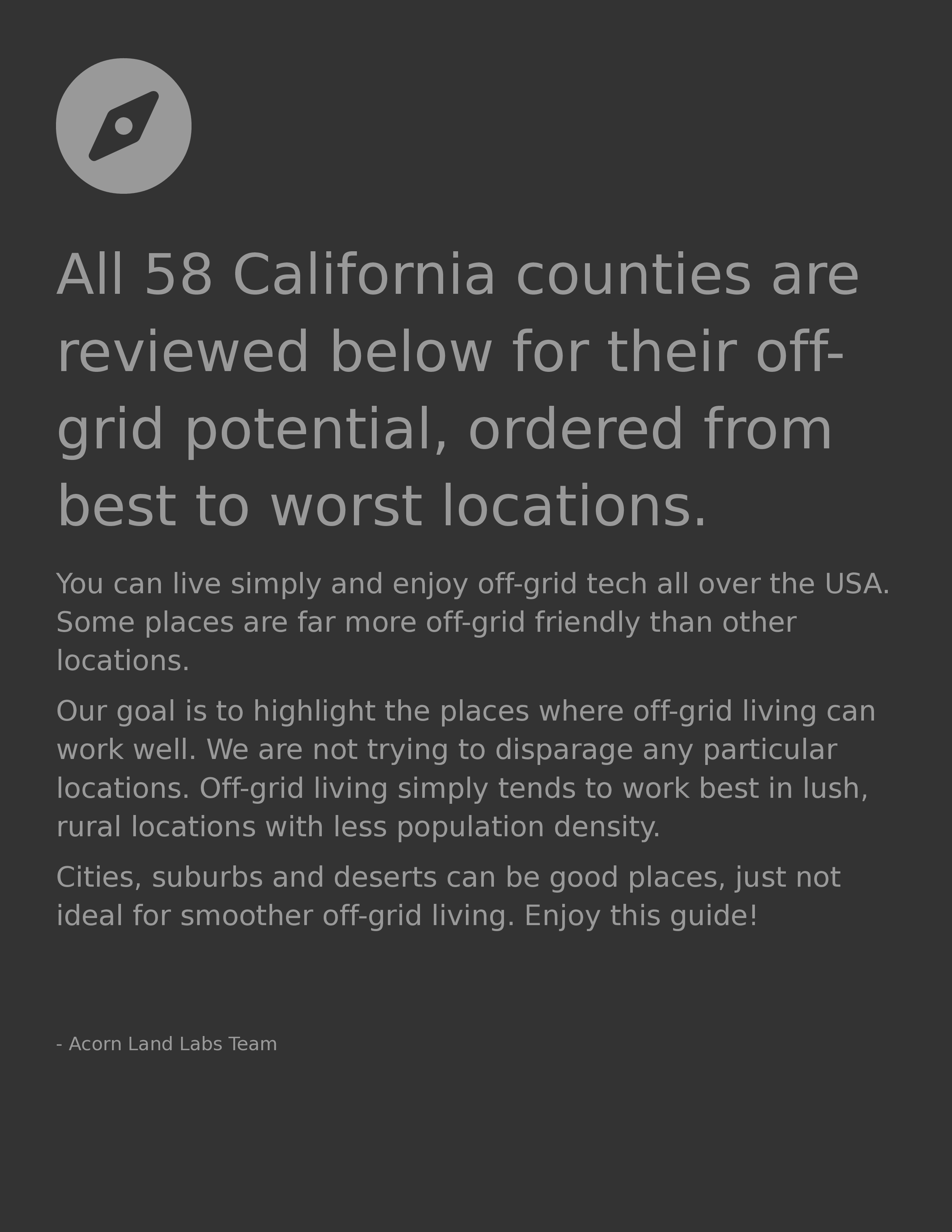 California Off-Grid Guide PDF Download: 58 Counties Rated