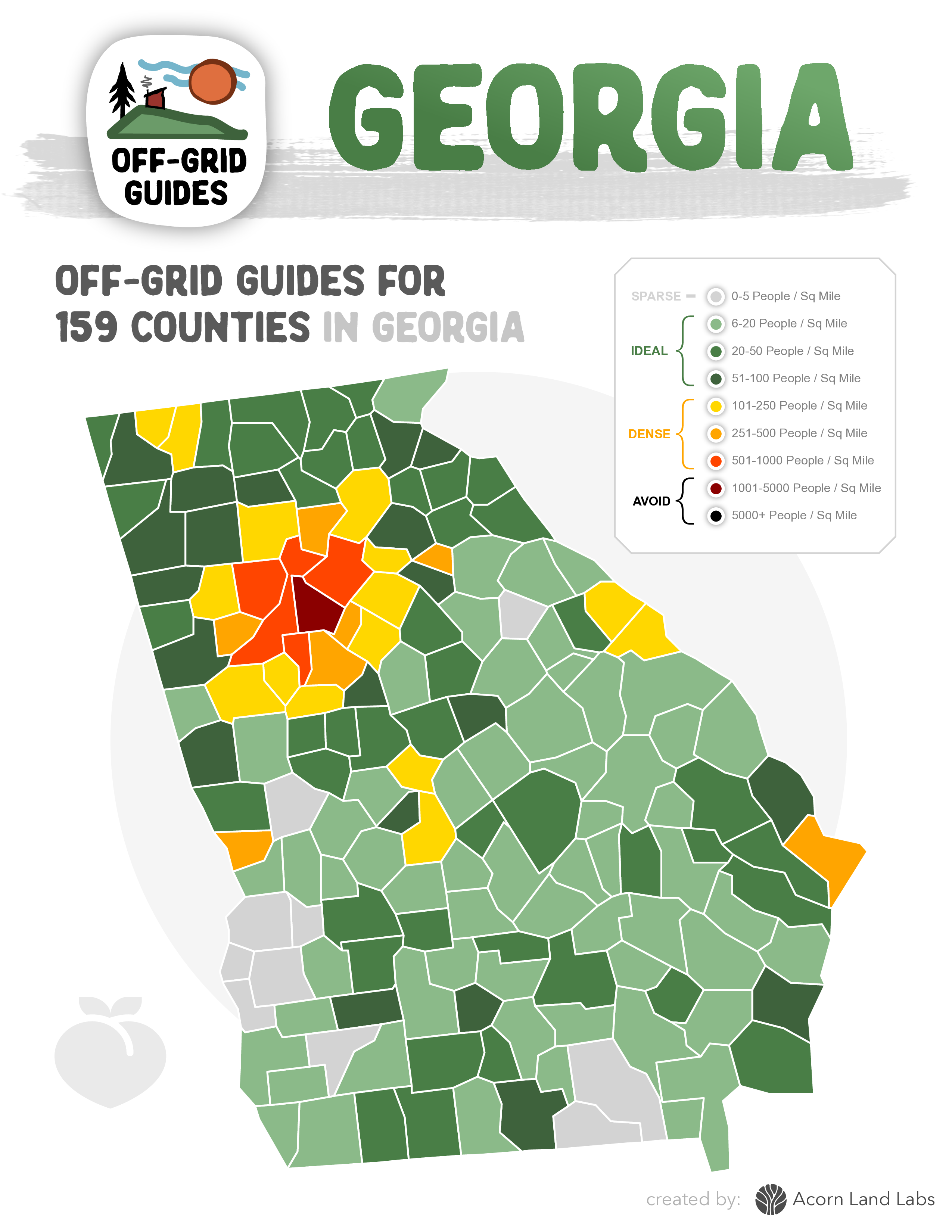 Georgia Off-Grid Guide PDF Download: 159 Counties Rated